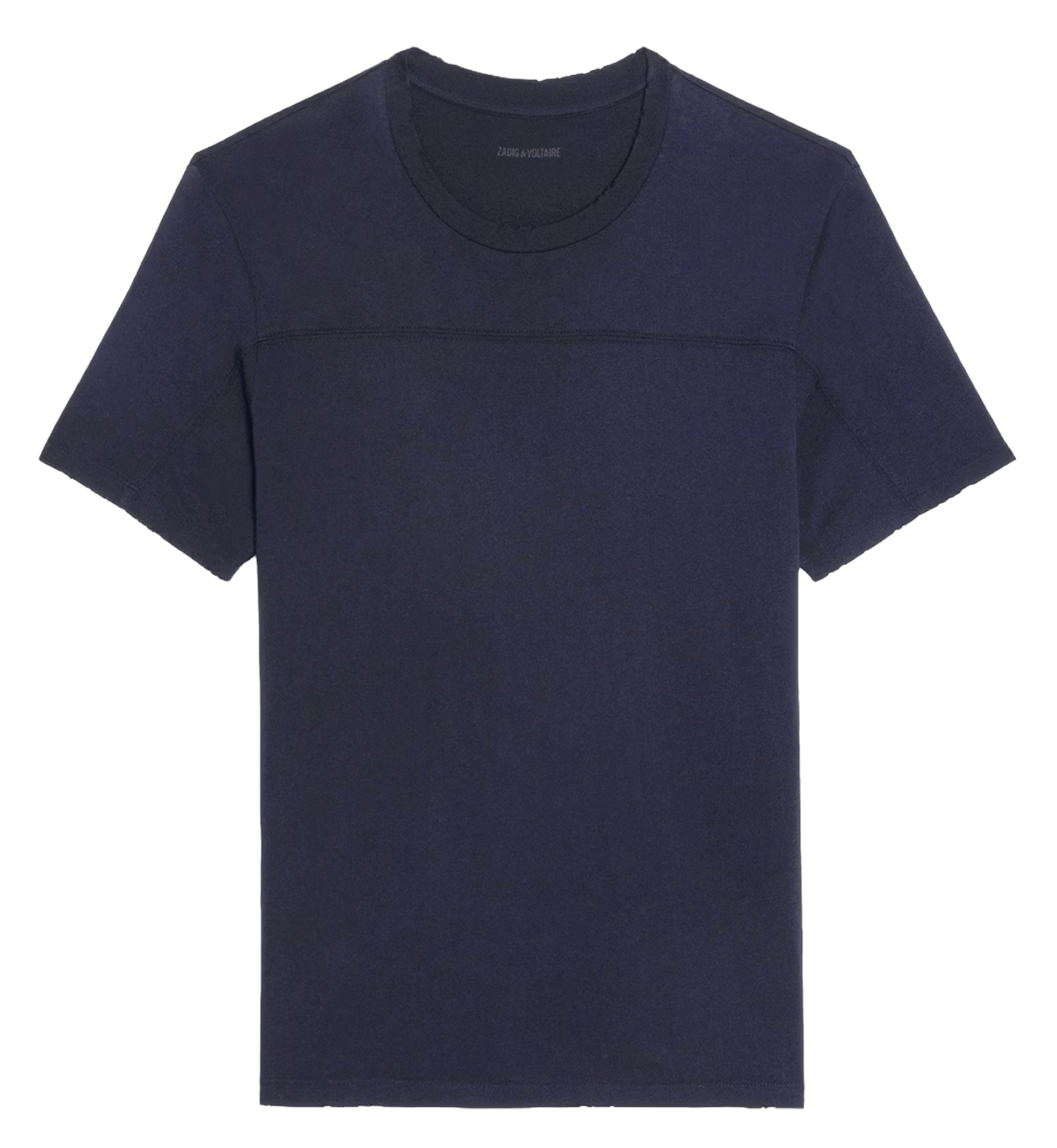 Tee-shirt droit col rond en coton sérigraphié tommy ZADIG&VOLTAIRE Bleu