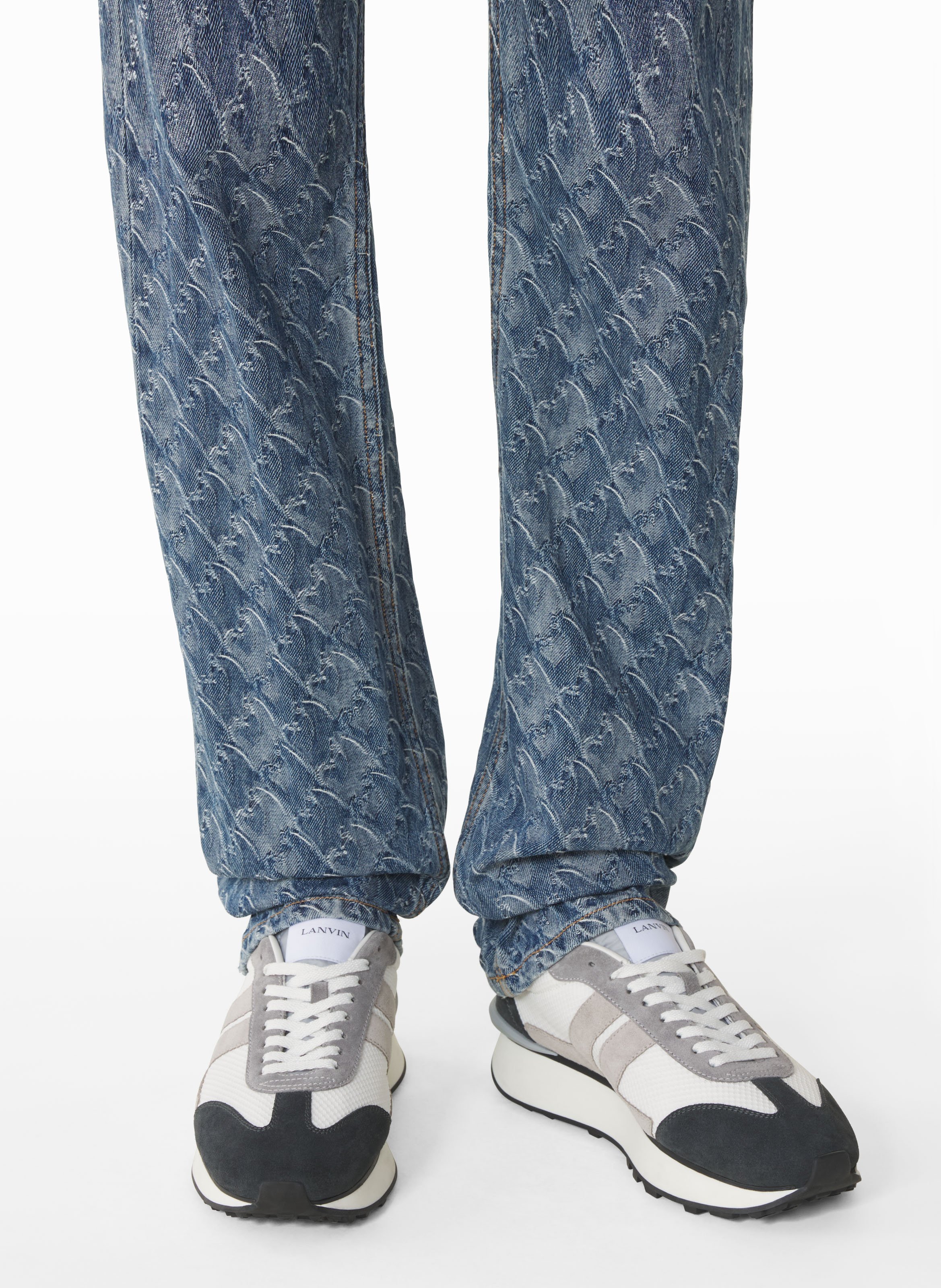 Sneakers bumpr en mesh LANVIN Gris