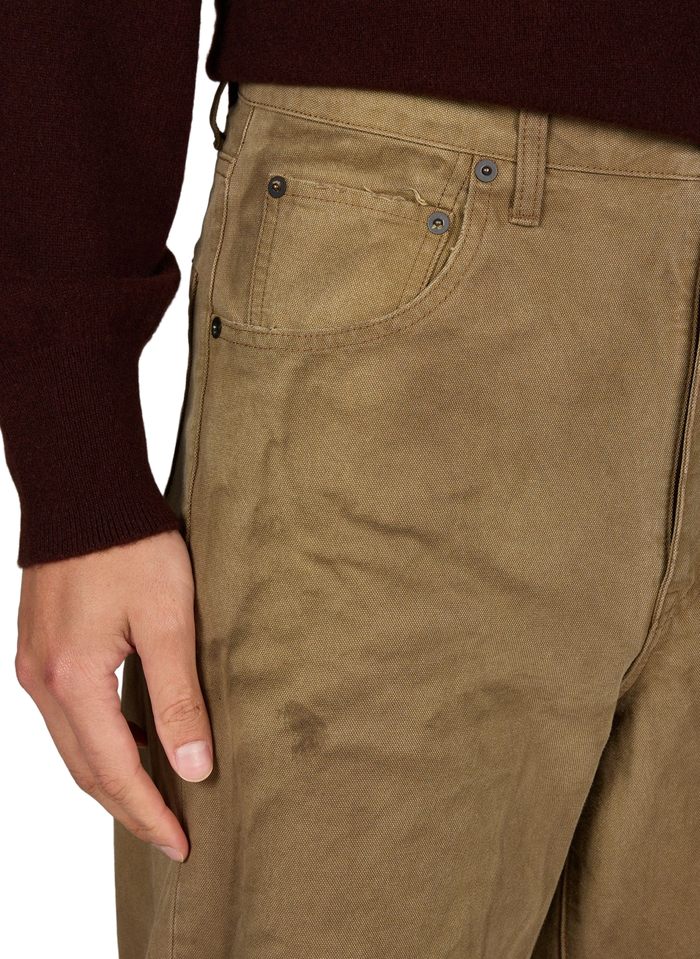 Jean Coupe droite en coton SSSTEIN Kaki