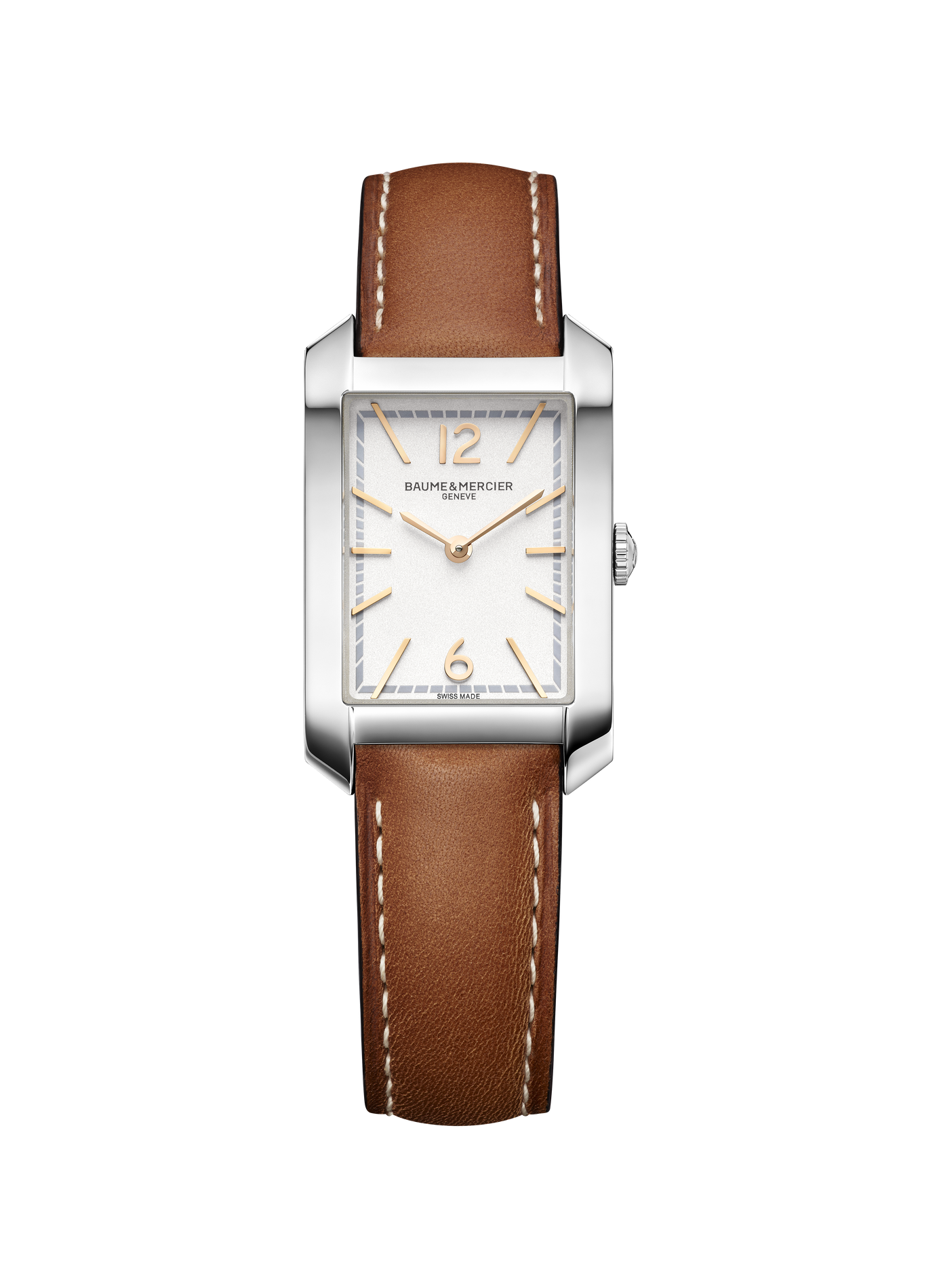 Montre quartz Hampton en cuir BAUME & MERCIER Argent