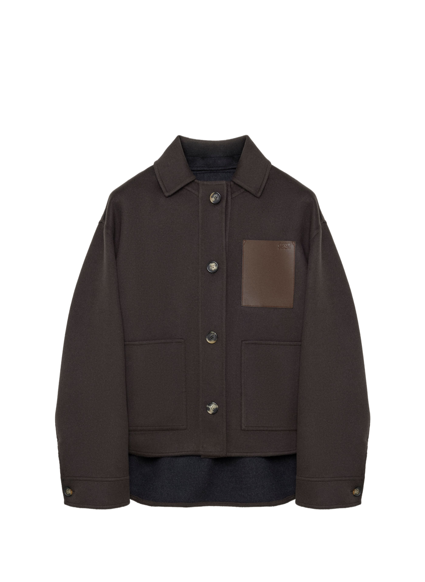 Utility jas van wol en kasjmier LOEWE Bruin