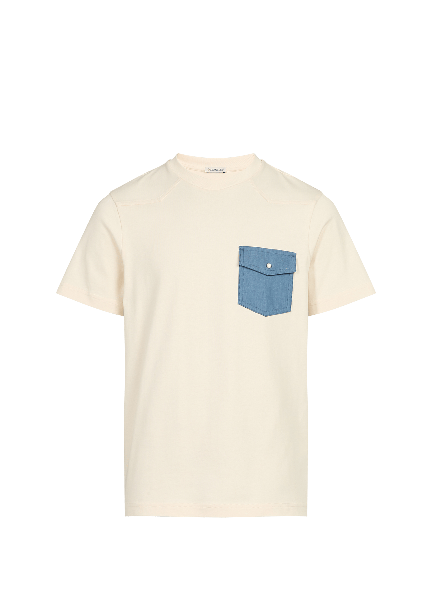 Rechte katoenen T-shirt MONCLER Wit