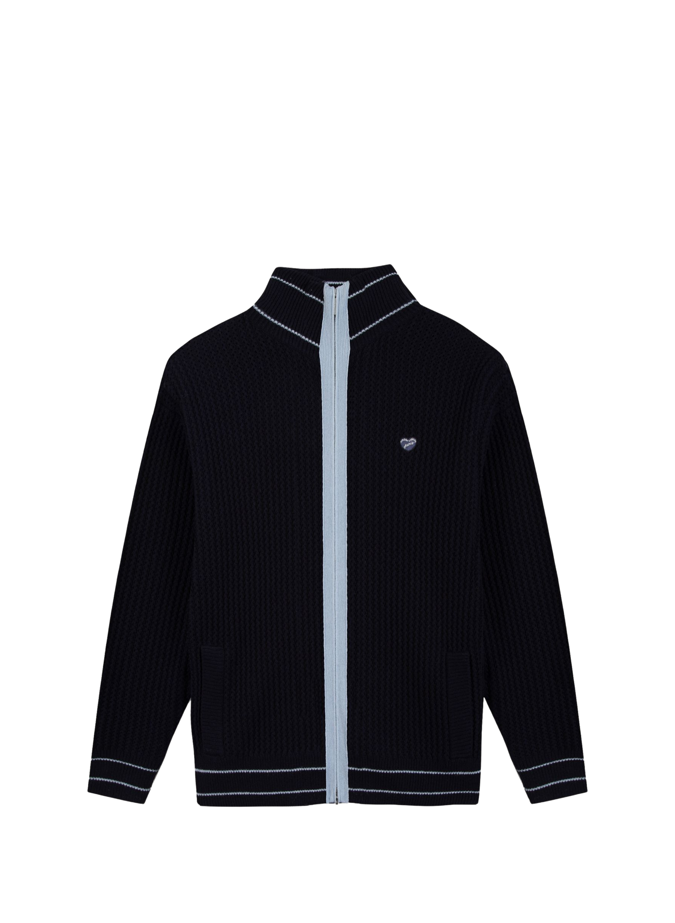 Zip-up high-neck wool vest MAISON LABICHE Blue