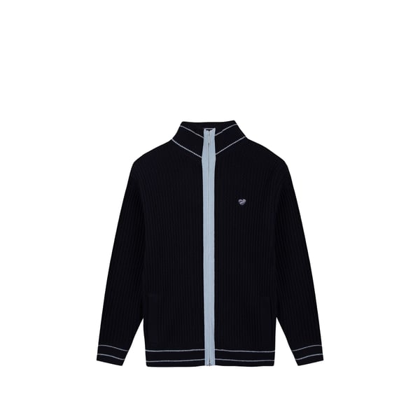 Gilet col montant zippé en laine Gilet col montant zippé en laine