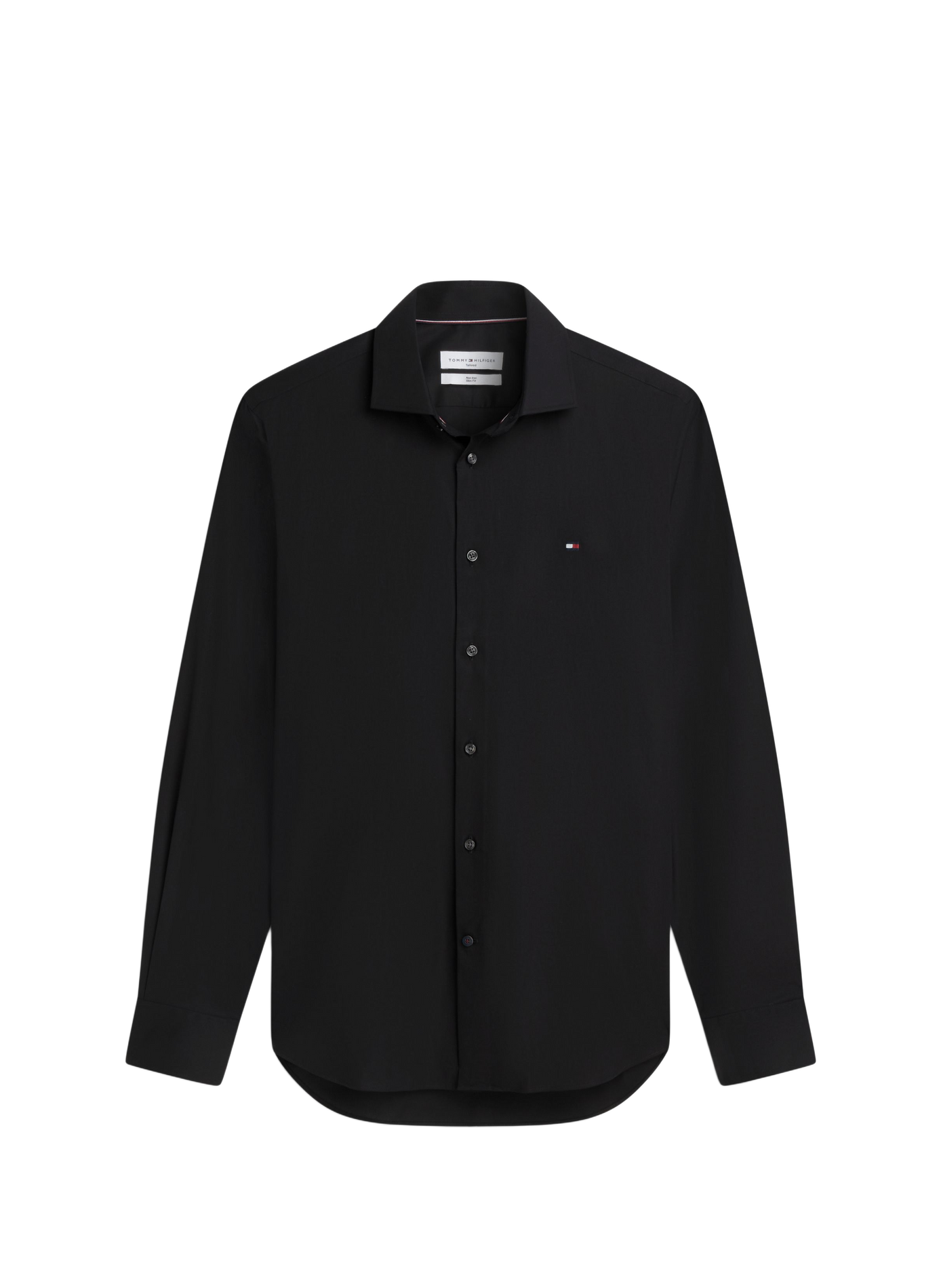Chemise droite en coton organique TOMMY HILFIGER Noir