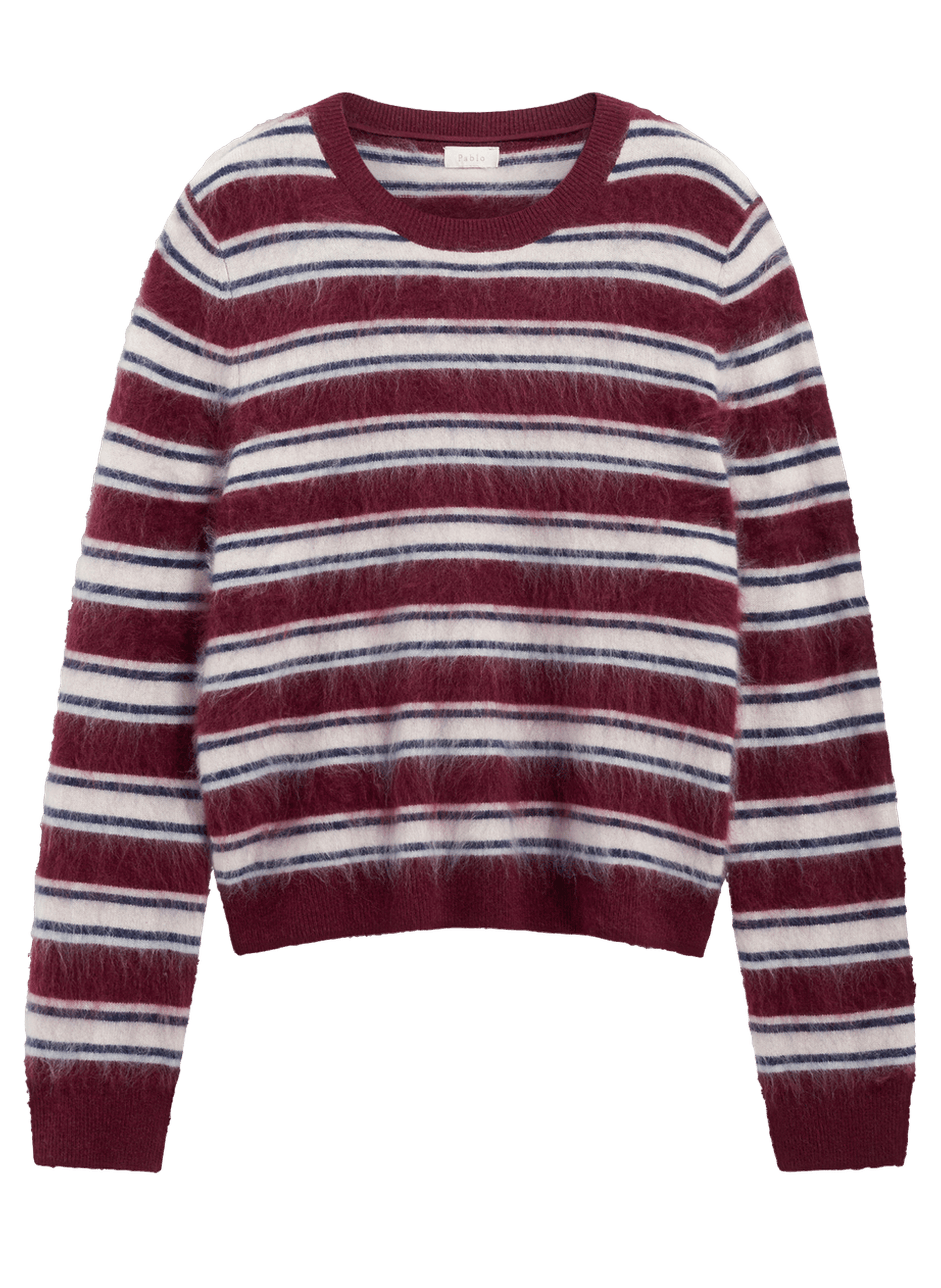 Pull à rayures en laine brossée - runa PABLO Beige