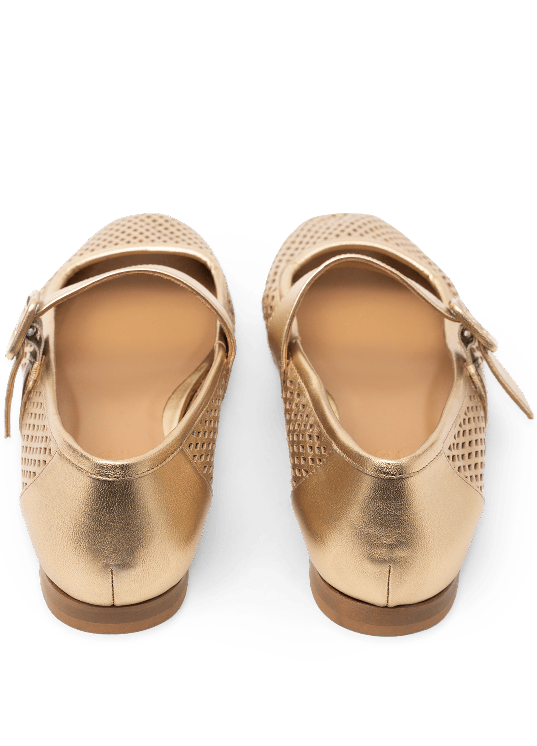 Ballerines moka en nappa perfo PARALLELE Doré