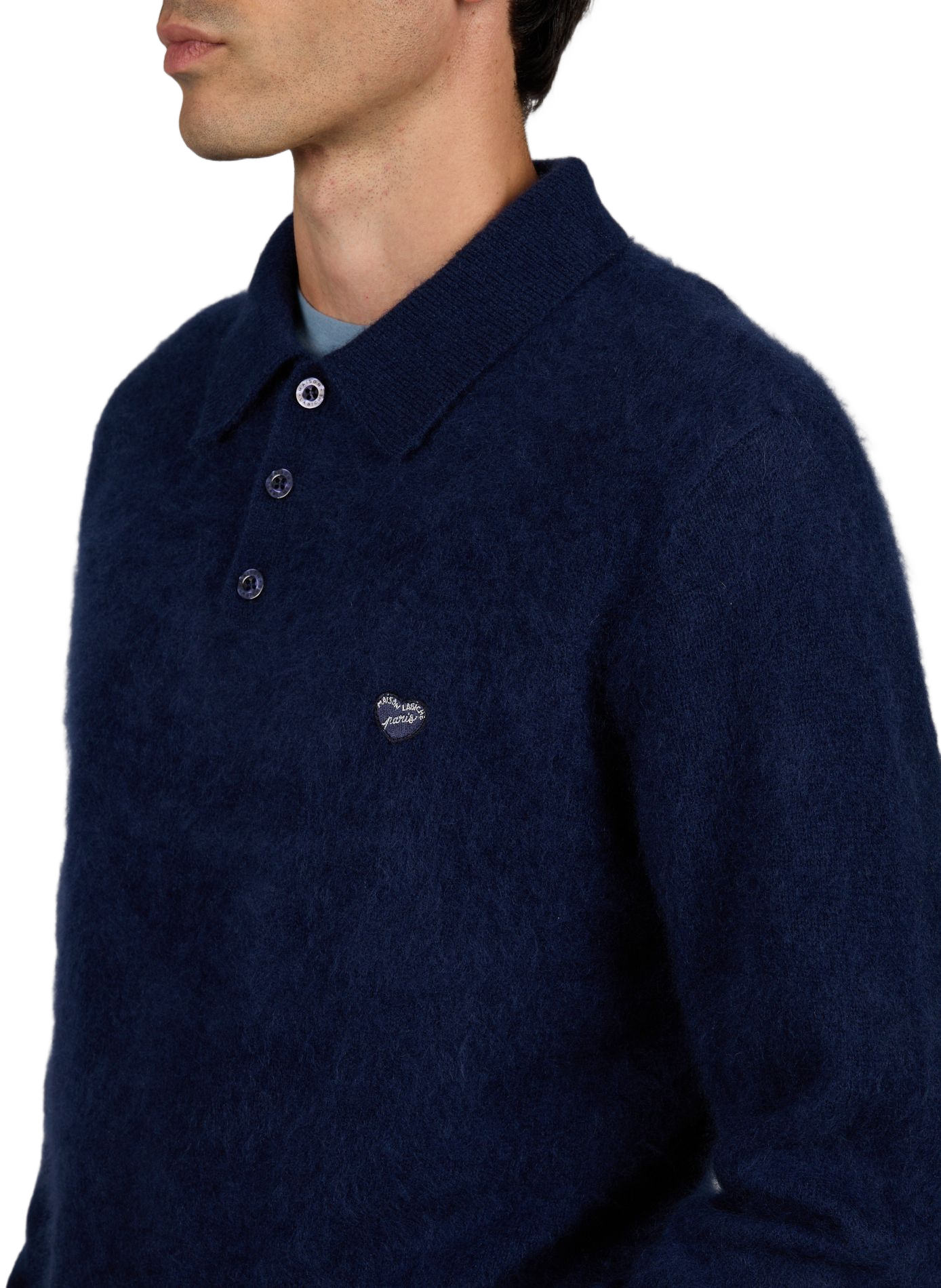 Gerader Pullover aus Woll-Kaschmir-Mischung MAISON LABICHE Blau