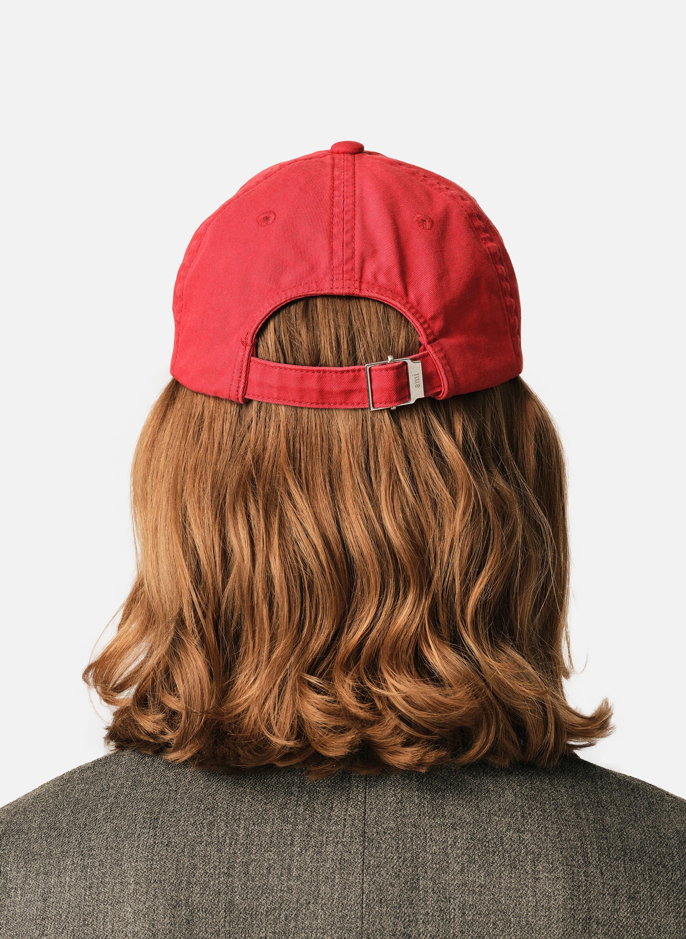 Casquette unisexe en coton broderie ami paris AMI PARIS Rouge