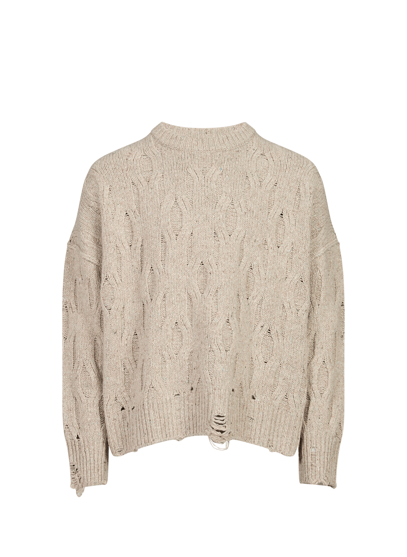 Ruime trui van gemengde wol REPRESENT Beige