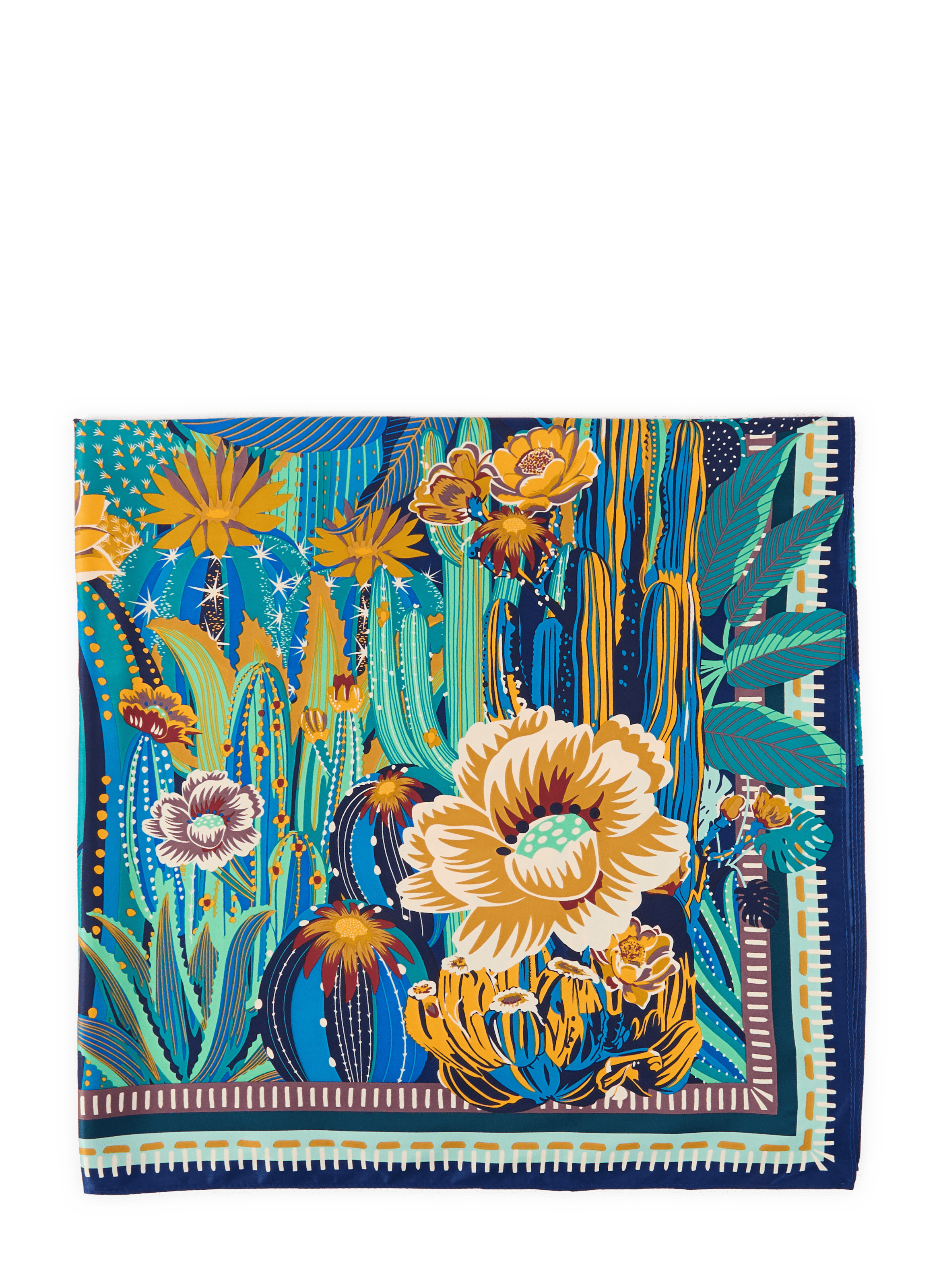 Cactus-Printtuch WILD Blau