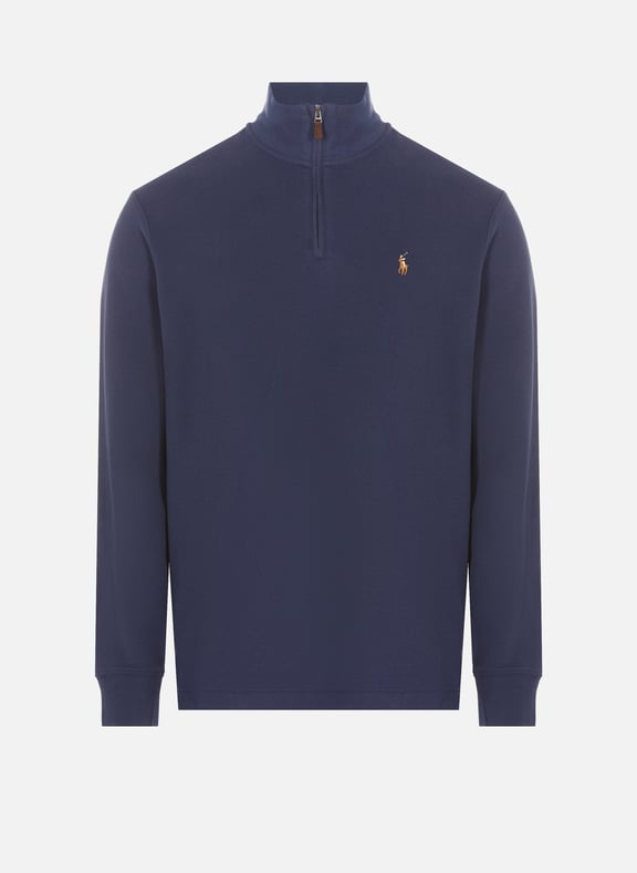 Pull à col camionneur en coton Bleu by POLO RALPH LAUREN POLO RALPH LAUREN Pull à col camionneur en coton Bleu
