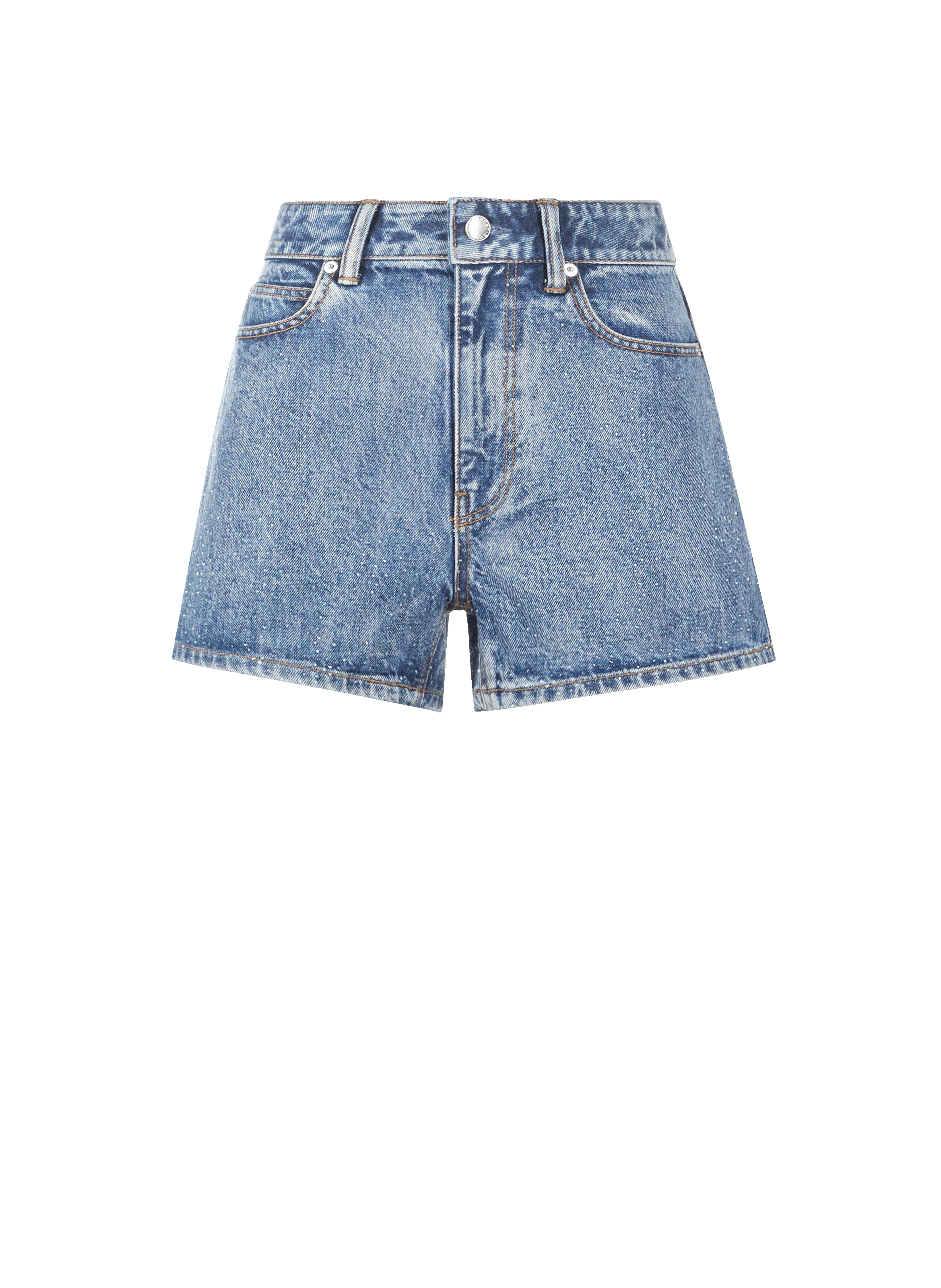 Short en jean détails strass