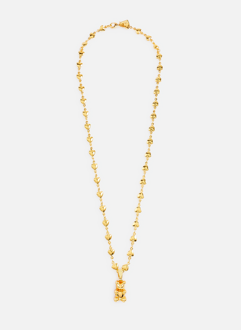 Golden habibi crystal haze necklace 