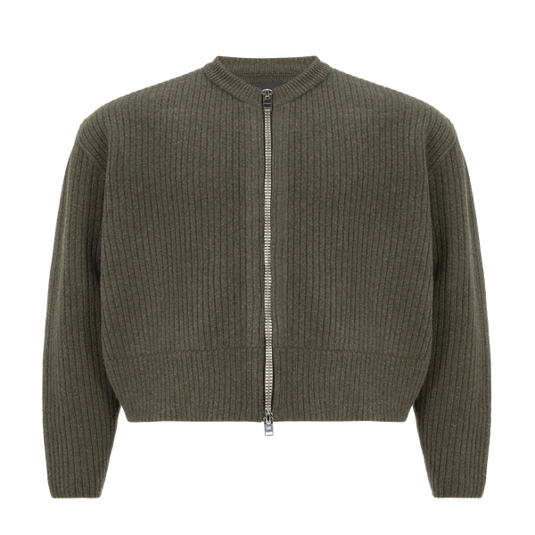 Shop Givenchy Oversized Wool Cardigan In Green