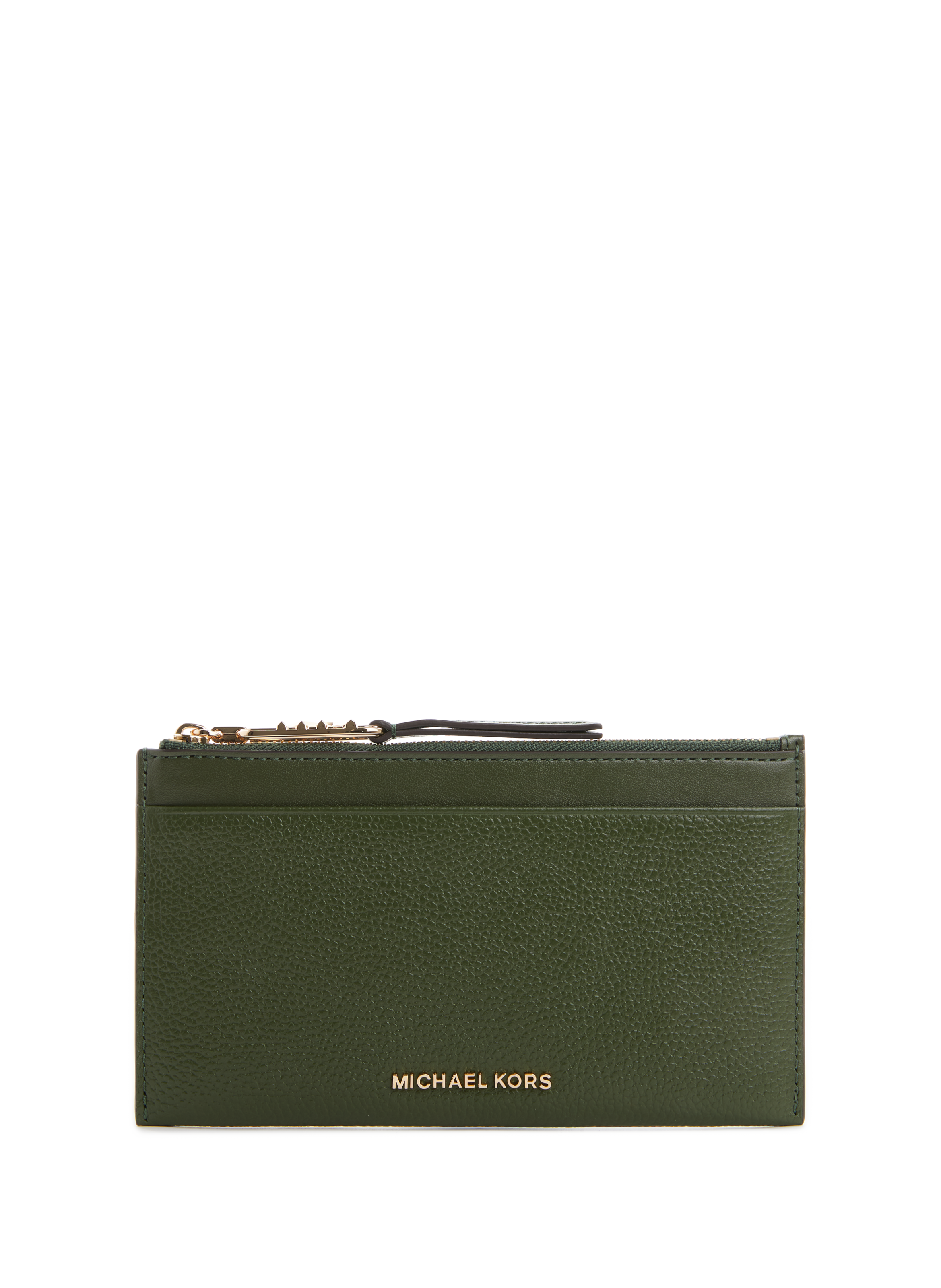 MICHAEL KORS Grained leather wallet Green