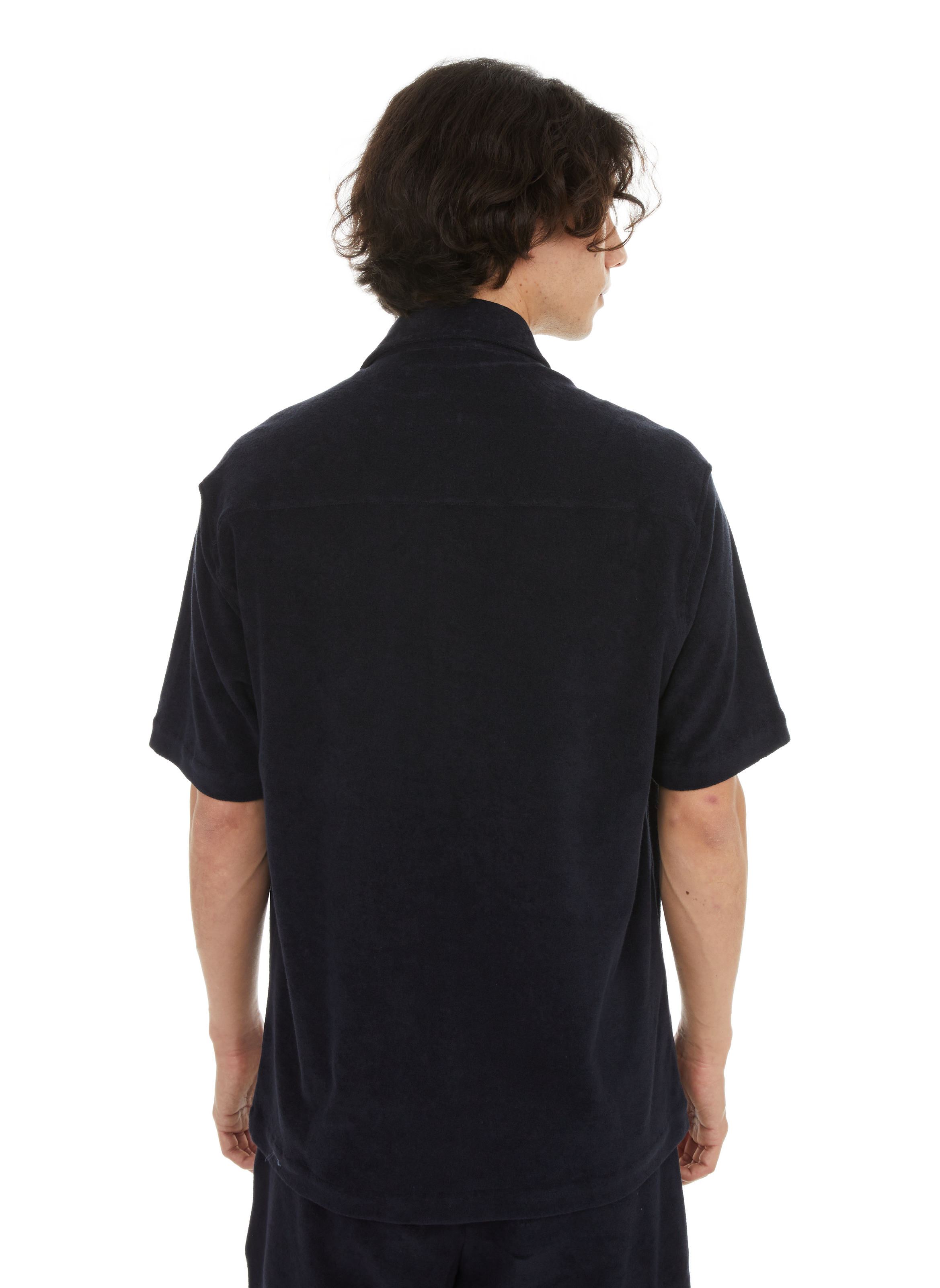 Chemise droite en coton  Bleu