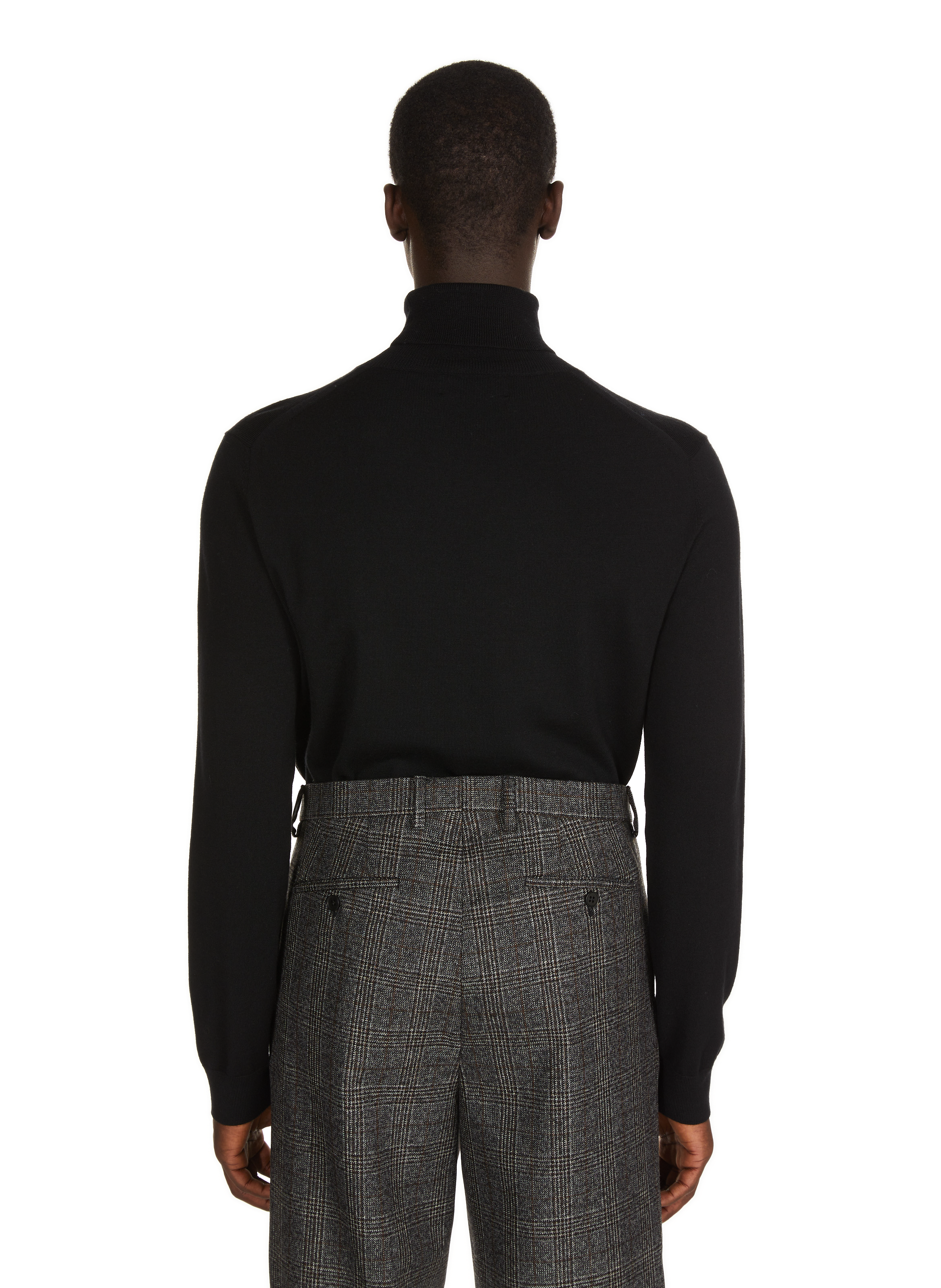 Houndstooth wool suit trousers Multicolour