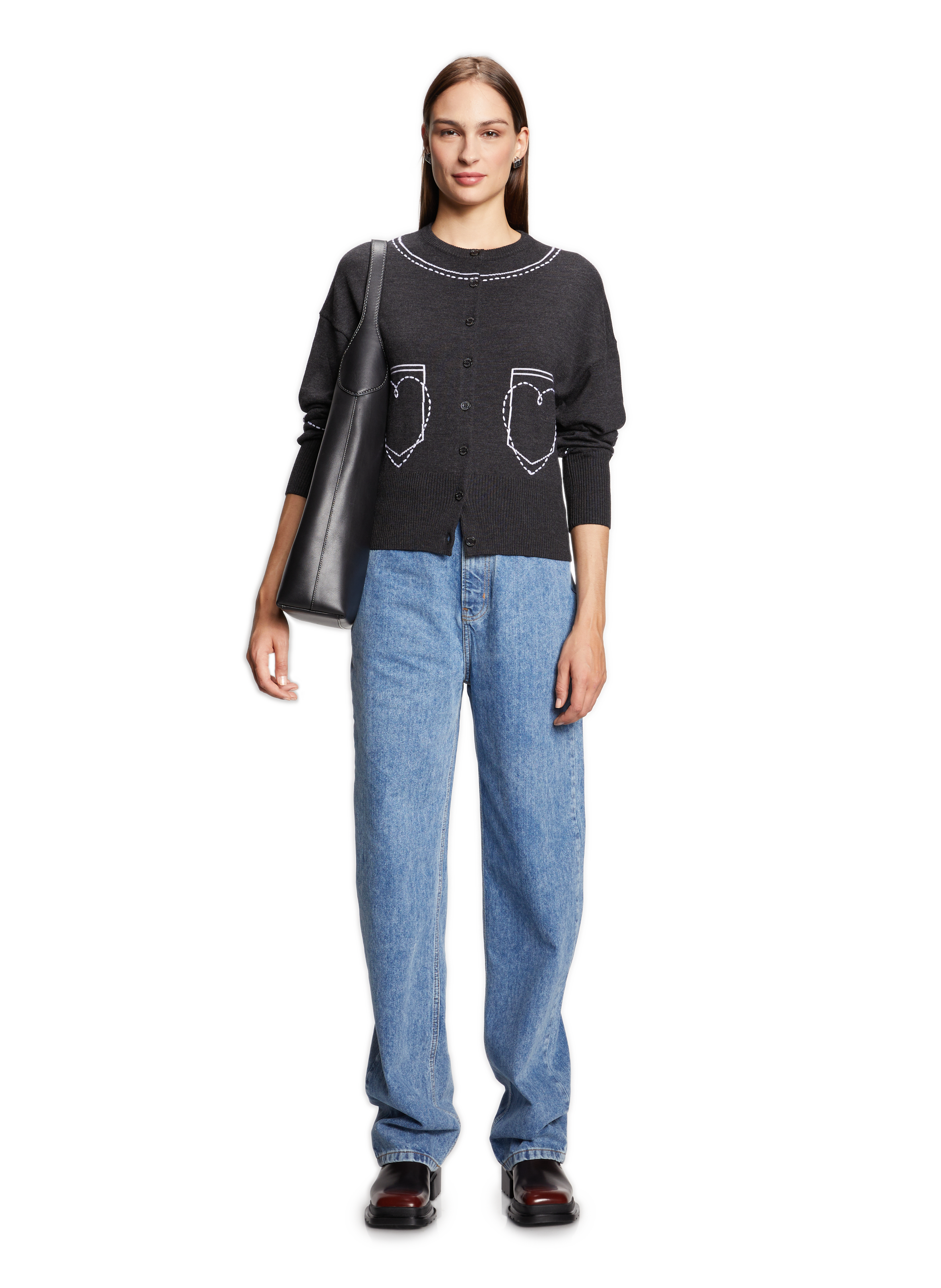 Sac épaule Brooklyn 39  COACH Noir