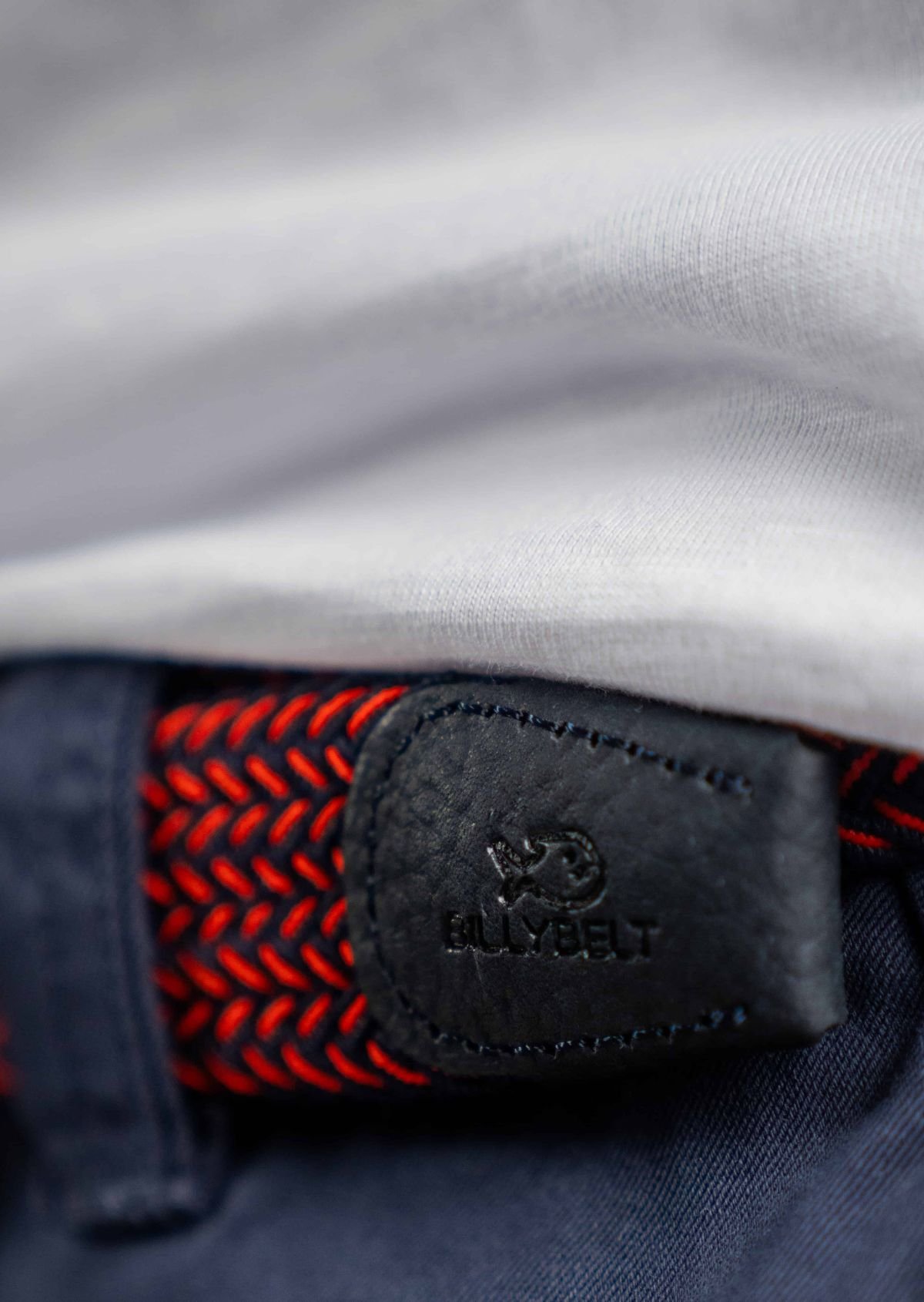 Ceinture tressée élastique multicolore BILLYBELT Rouge