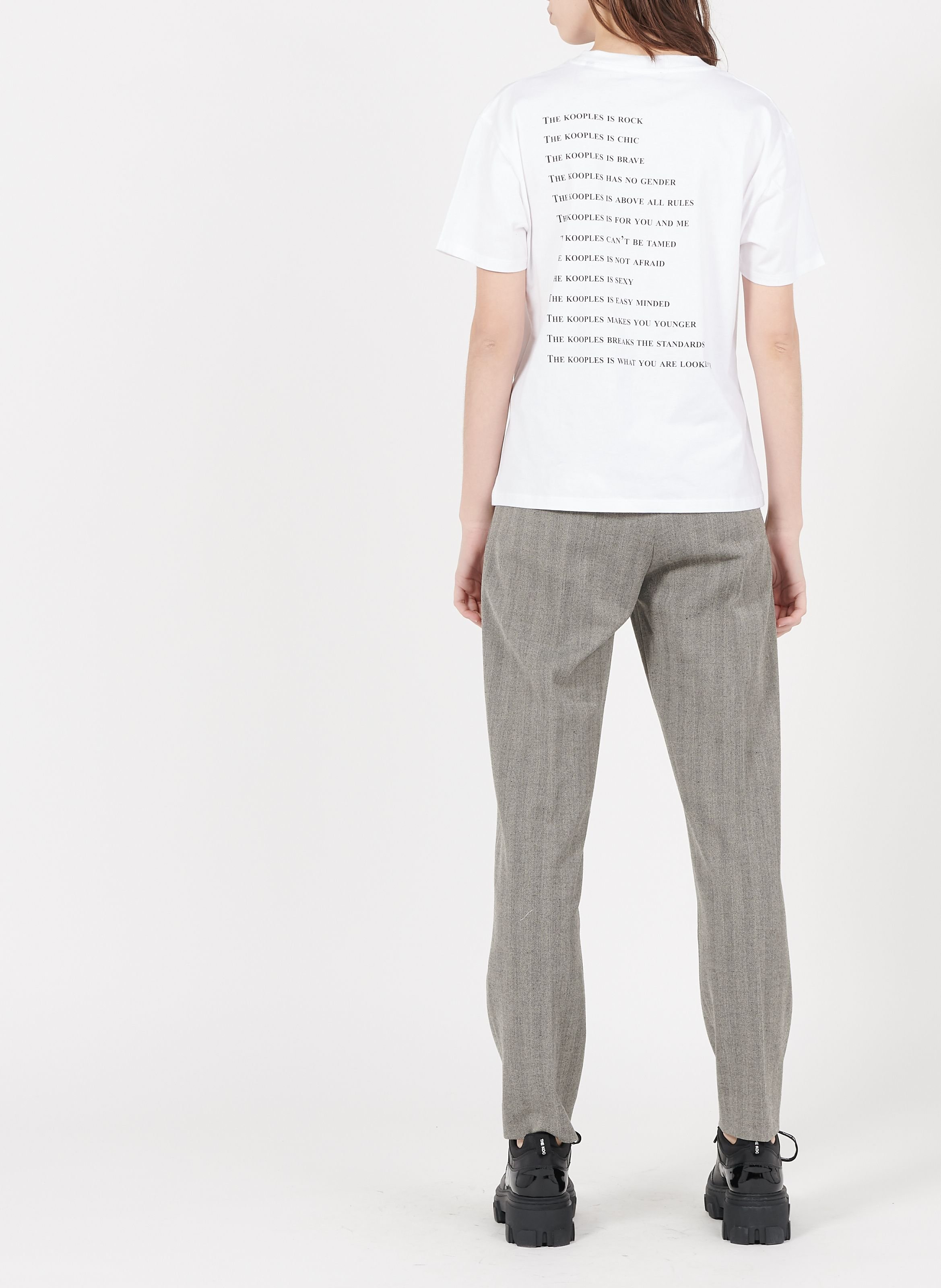 T-shirt The Kooples Vintage Années 2000 – Coton Blanc, Taille M – Logo Discret – Occasion Très Bon état