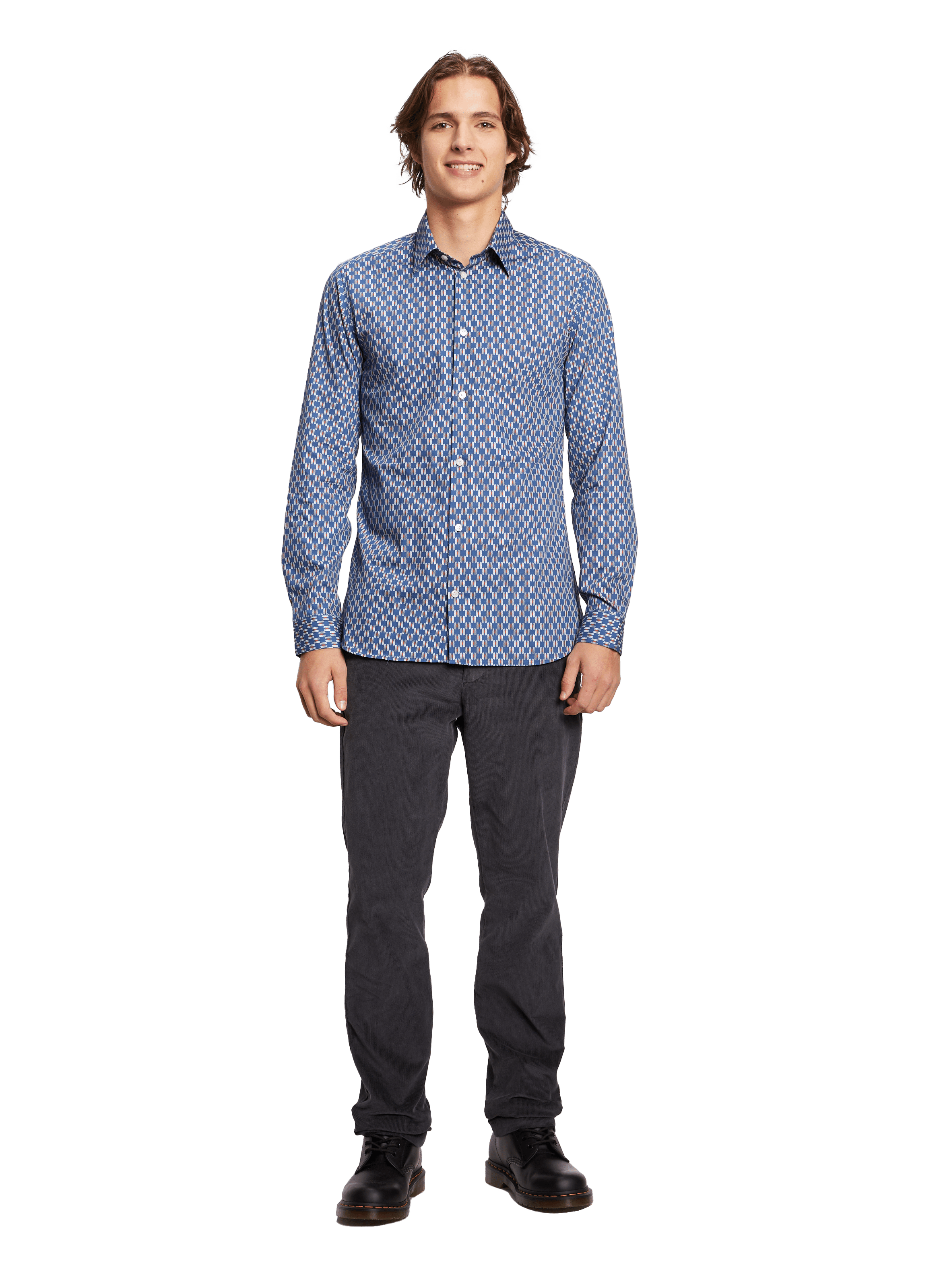 Chemise imprimée  AU PRINTEMPS PARIS Bleu