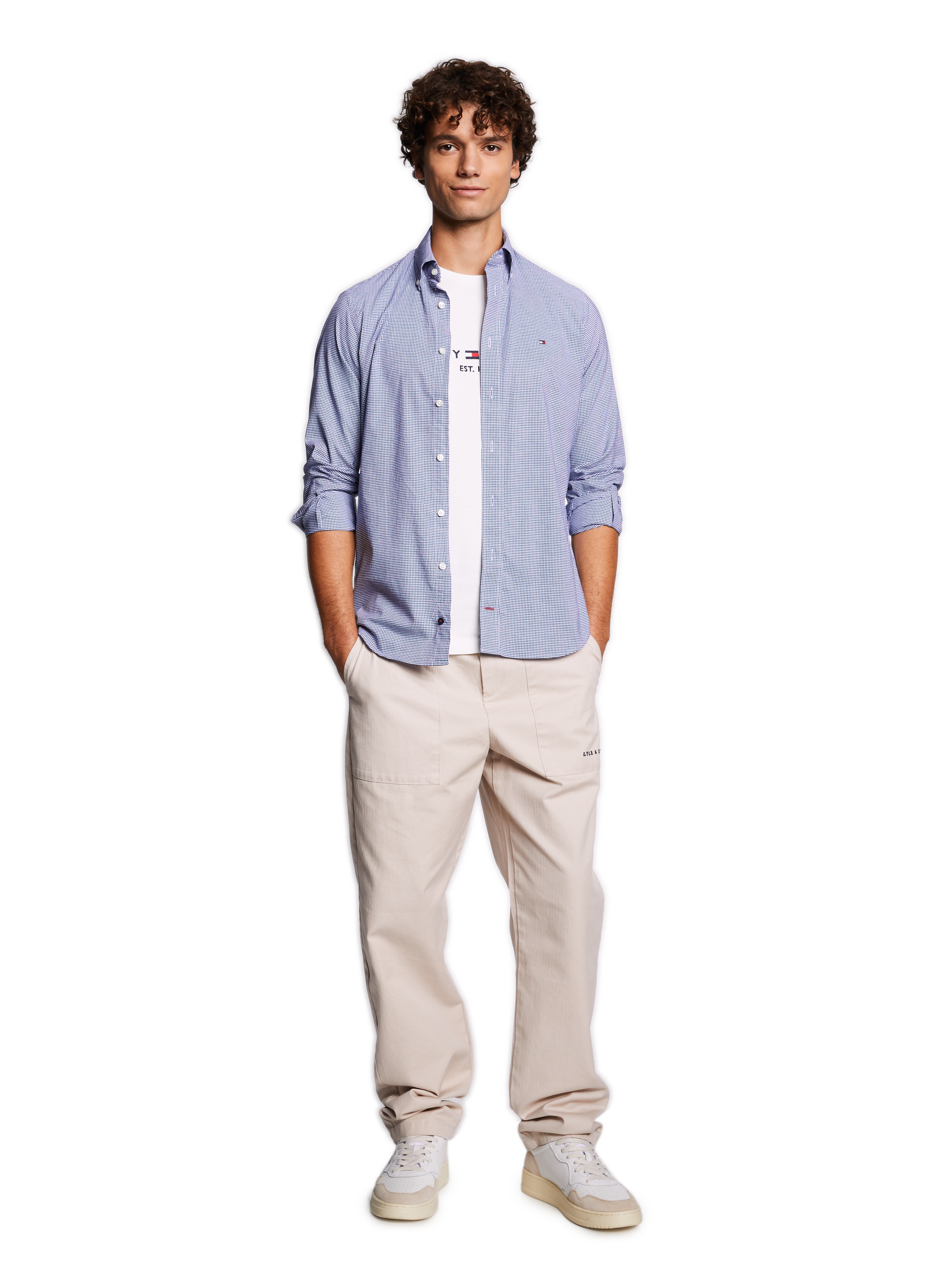 T-shirt logotypé en coton biologique TOMMY HILFIGER Blanc