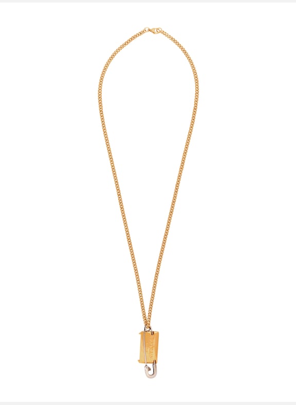 Collier épingle à nourrice en laiton Doré by BALMAIN BALMAIN Collier épingle à nourrice en laiton Doré