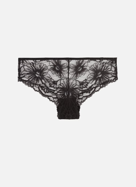 Brazilian cut floral lace panties Black by TOMMY HILFIGER TOMMY HILFIGER Brazilian cut floral lace panties Black