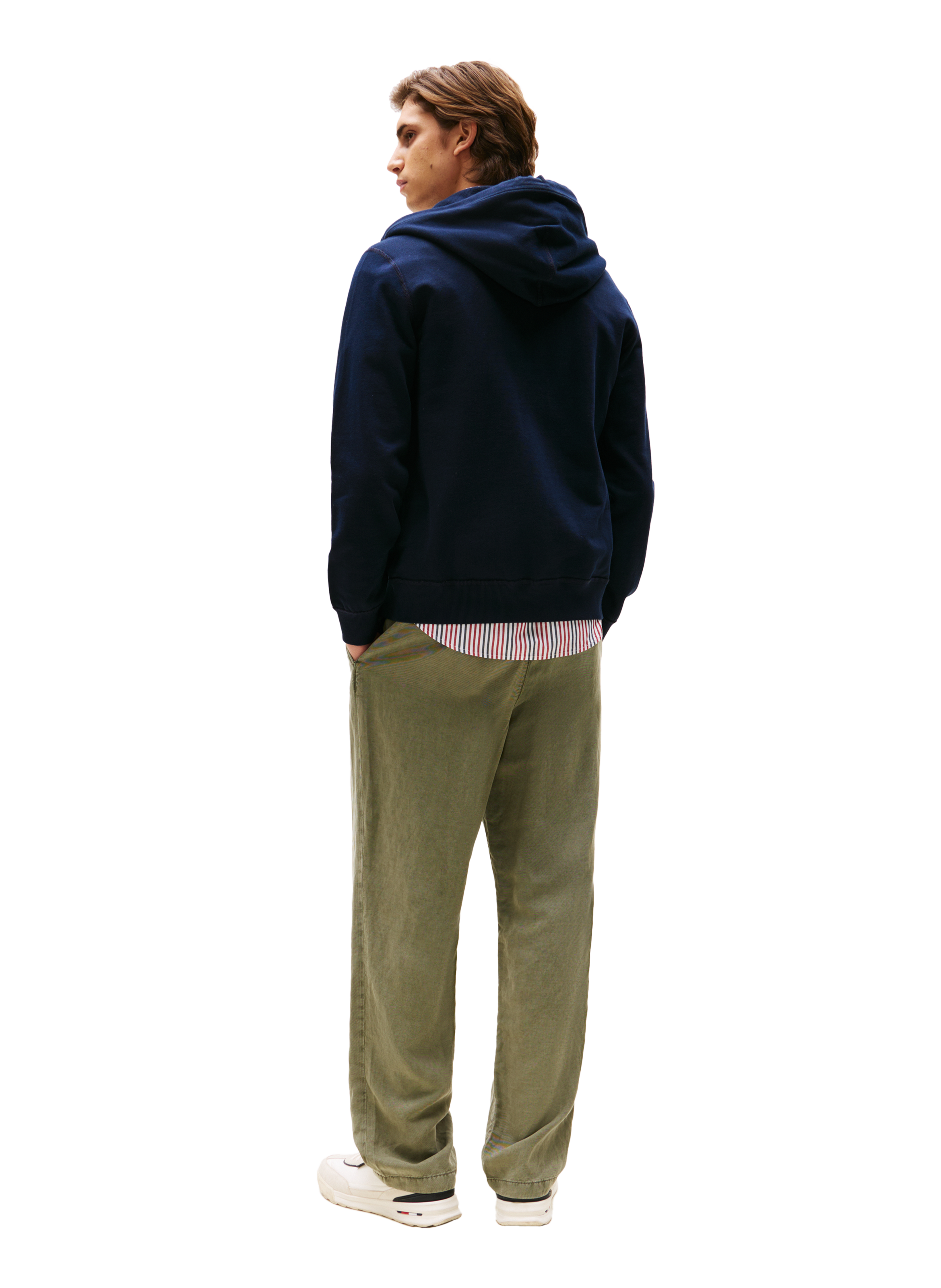 Hoodie zippé en coton TOMMY HILFIGER Bleu