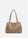 M tote bag - Top Double | Brown by LANCASTER LANCASTER M tote bag - Top Double | Brown