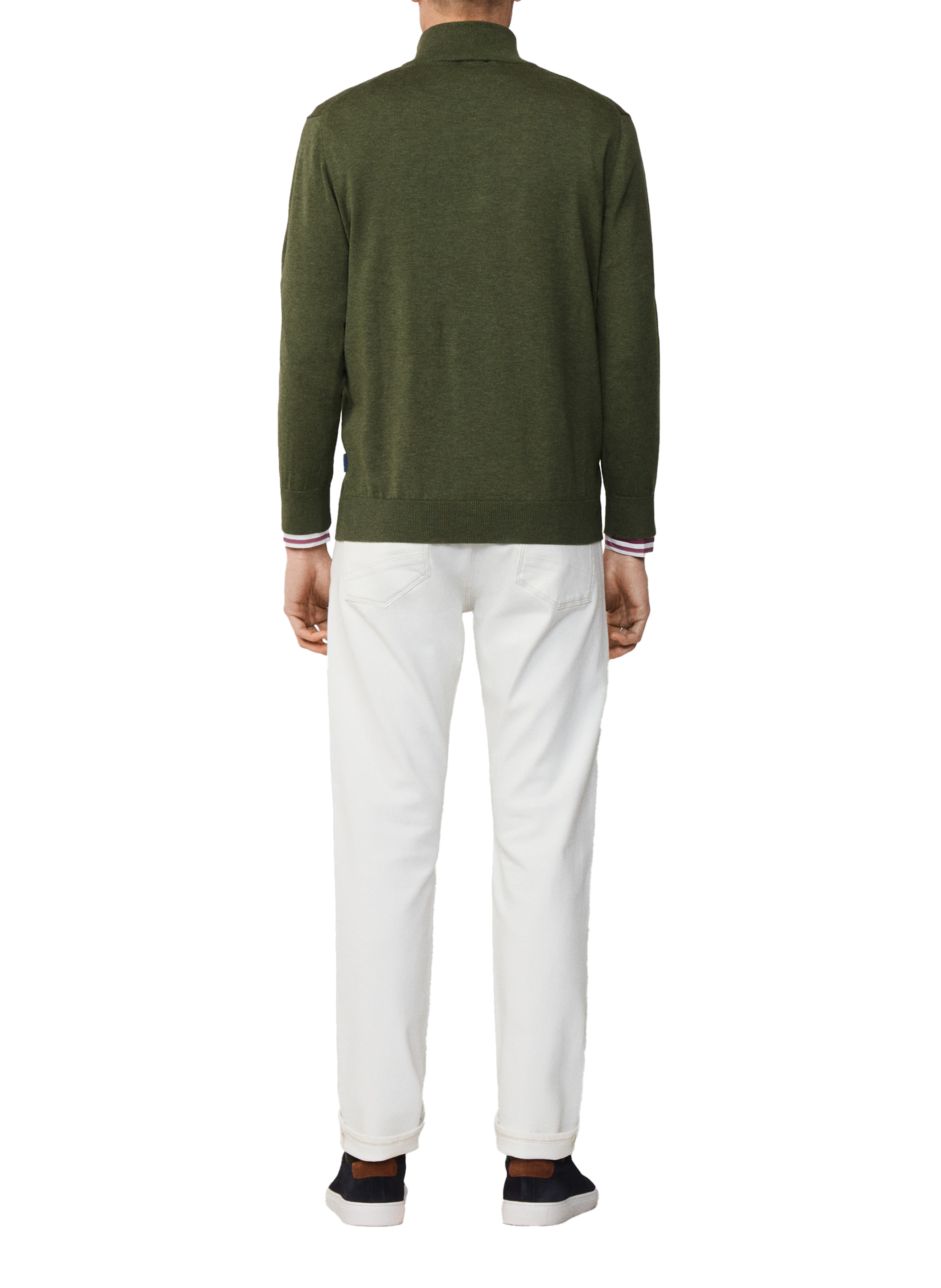 Pull en coton et soie FACONNABLE Kaki