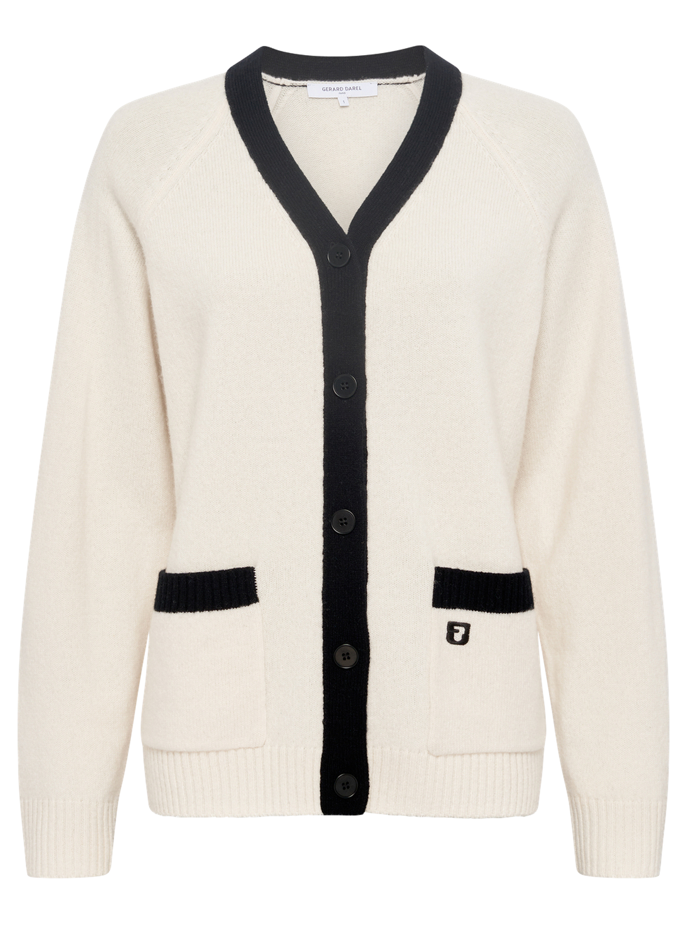 Gilet bicolore en laine - ester GERARD DAREL Beige