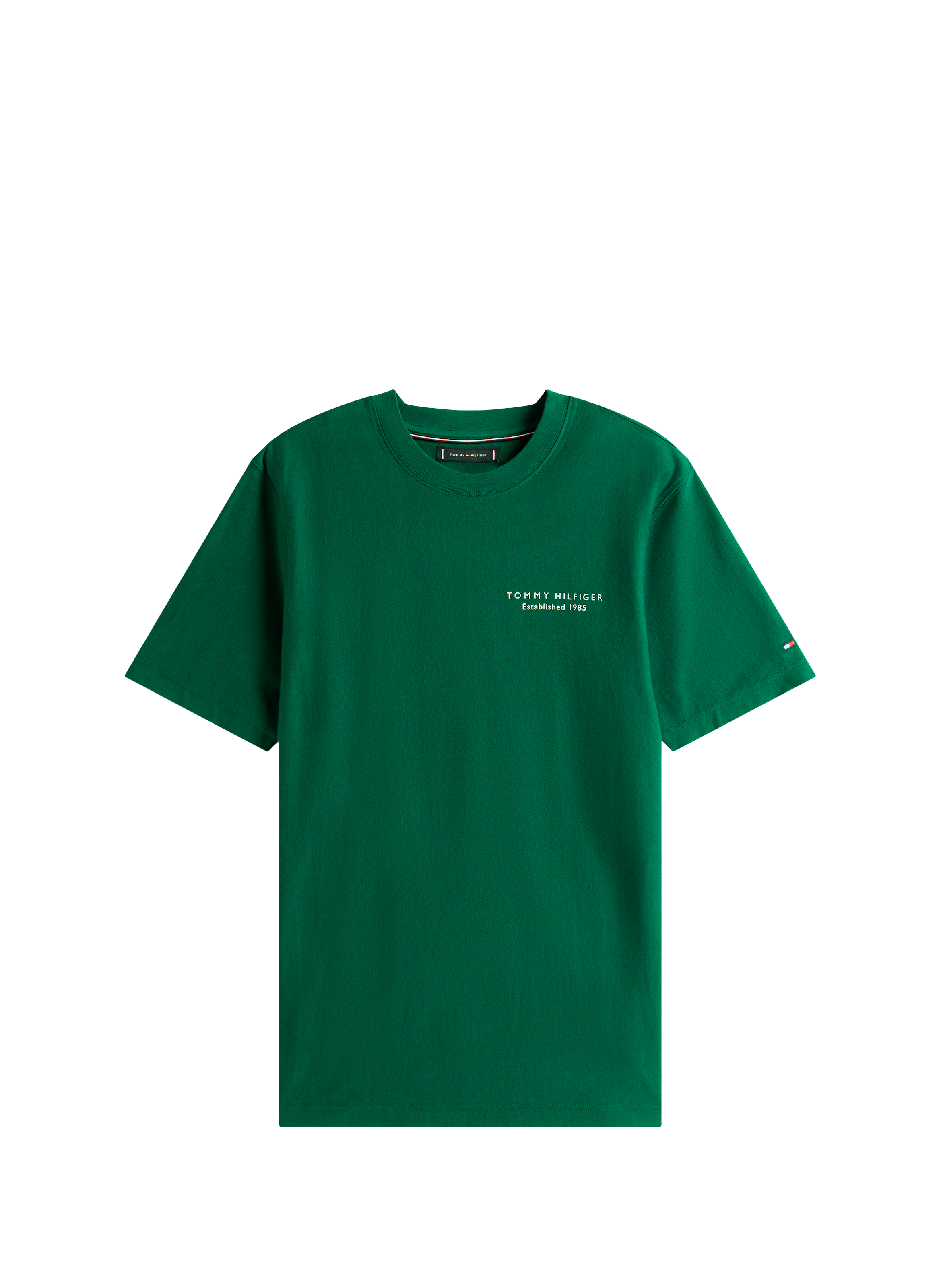 Biker-style cotton t-shirt TOMMY HILFIGER Green