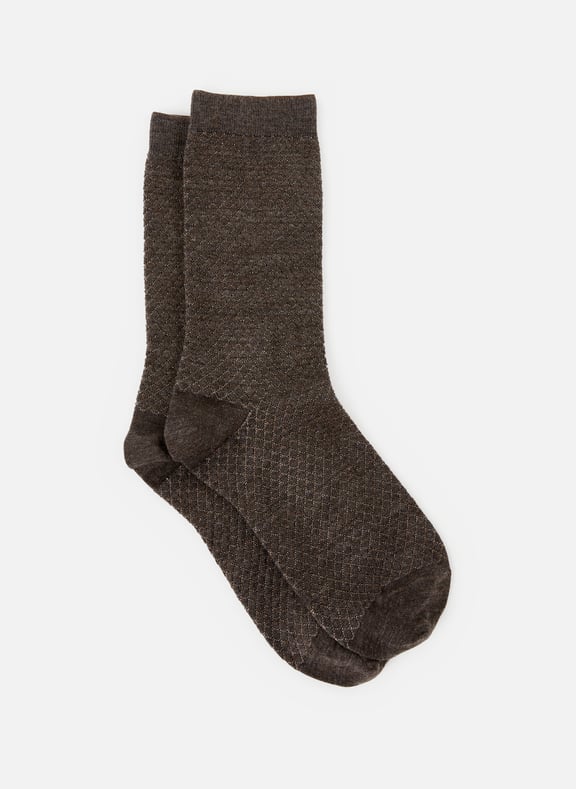 Merino wool socks Brown by DORÉ DORÉ DORÉ DORÉ Merino wool socks Brown