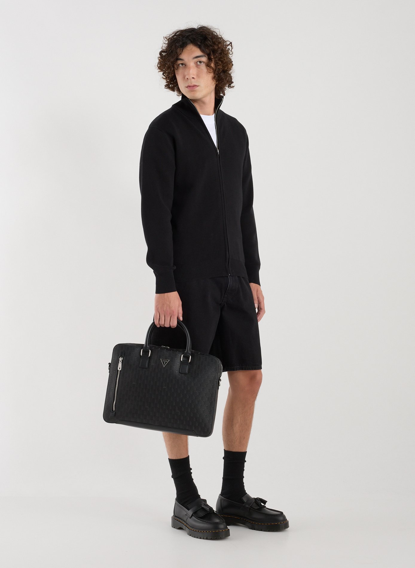 Textured document holder GUESS Black