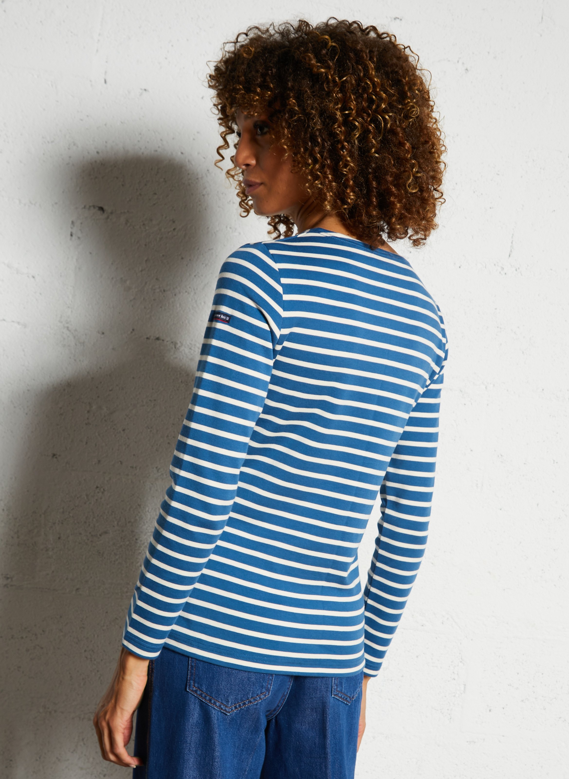 Marinière col rond en coton ARMOR-LUX Bleu