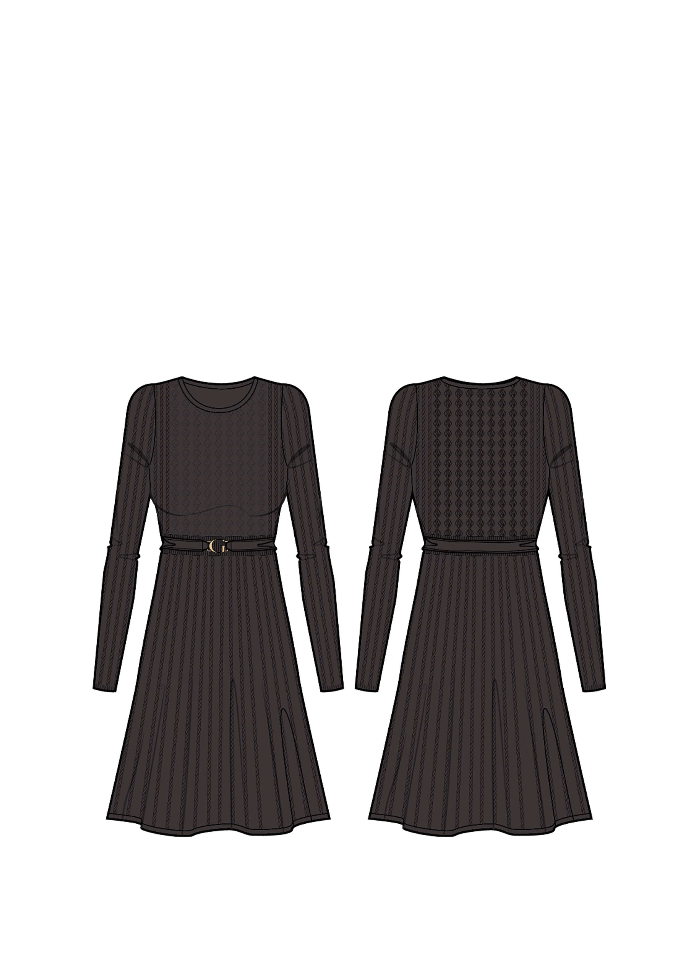 Robe courte évasée GUESS Marron