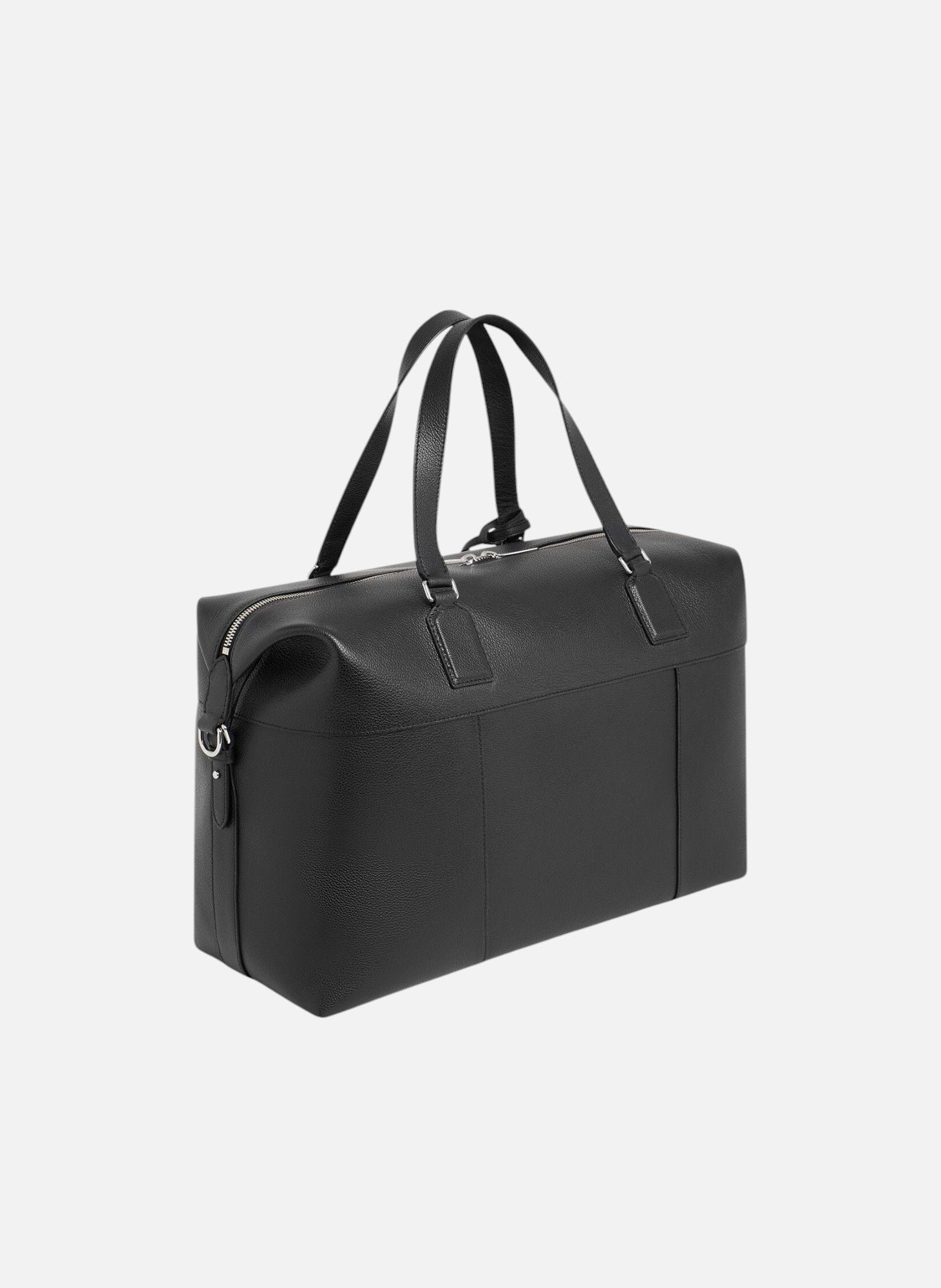 Sac de voyage 24h emile en cuir grainé LE TANNEUR Noir