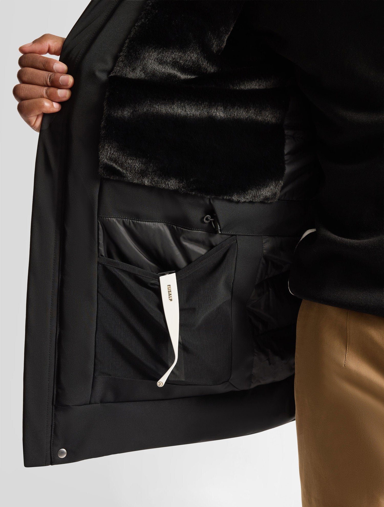 Parka delano col montant coupe regular FUSALP Noir