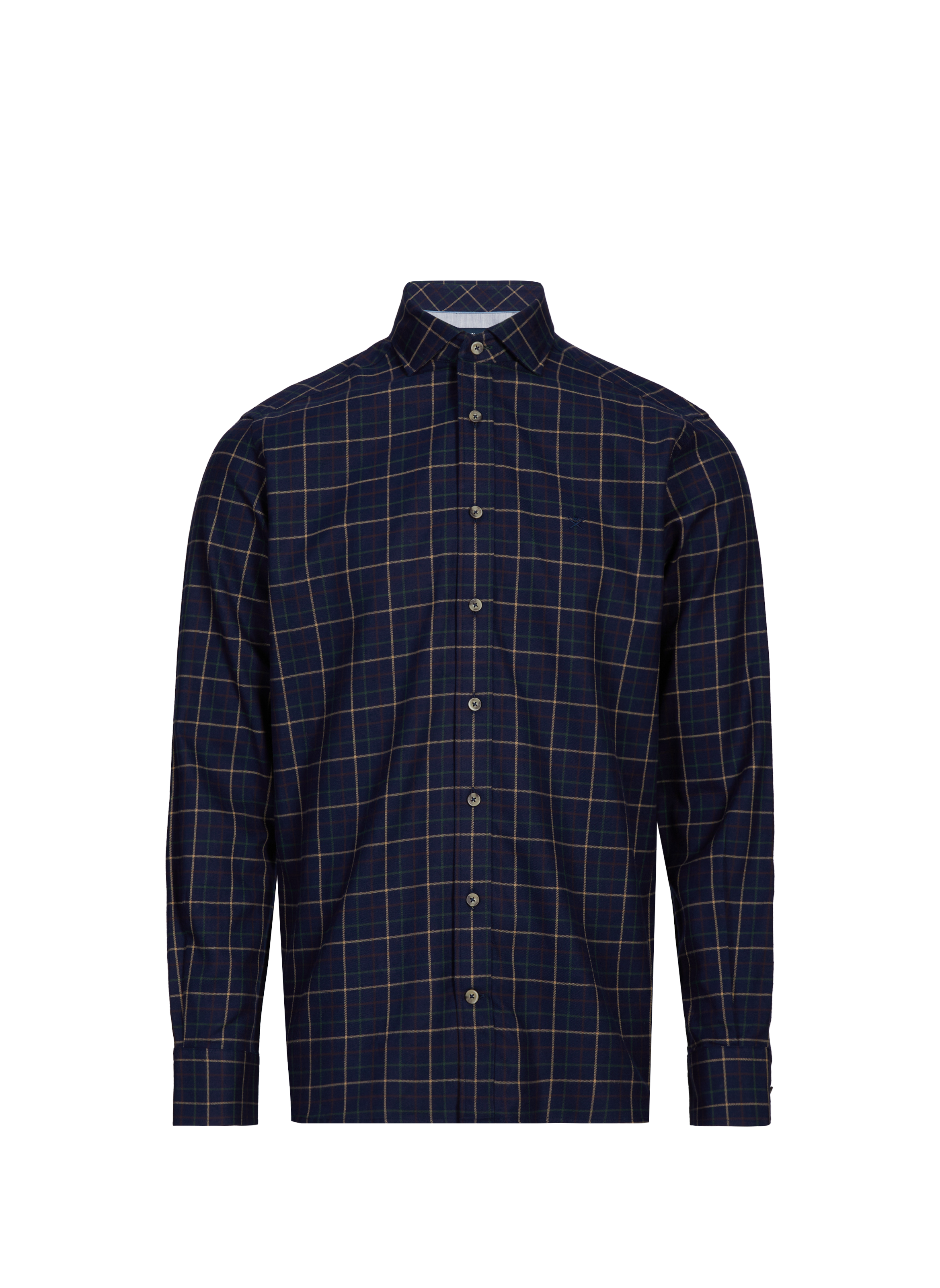 HACKETT Classic checkered cotton shirt Blue