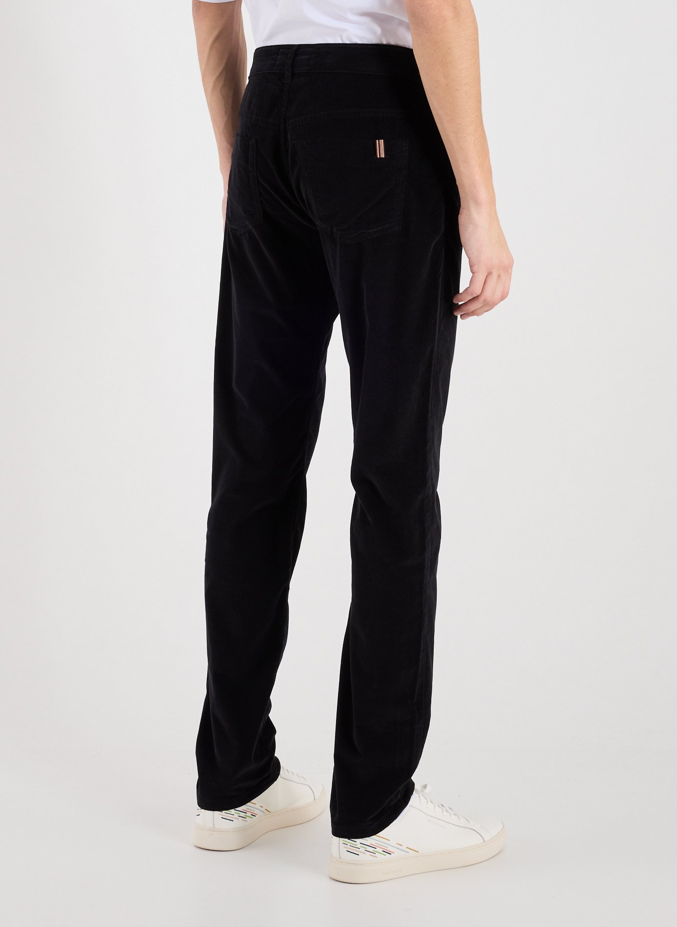 Velvet effect mixed cotton trousers NOTIFY Black