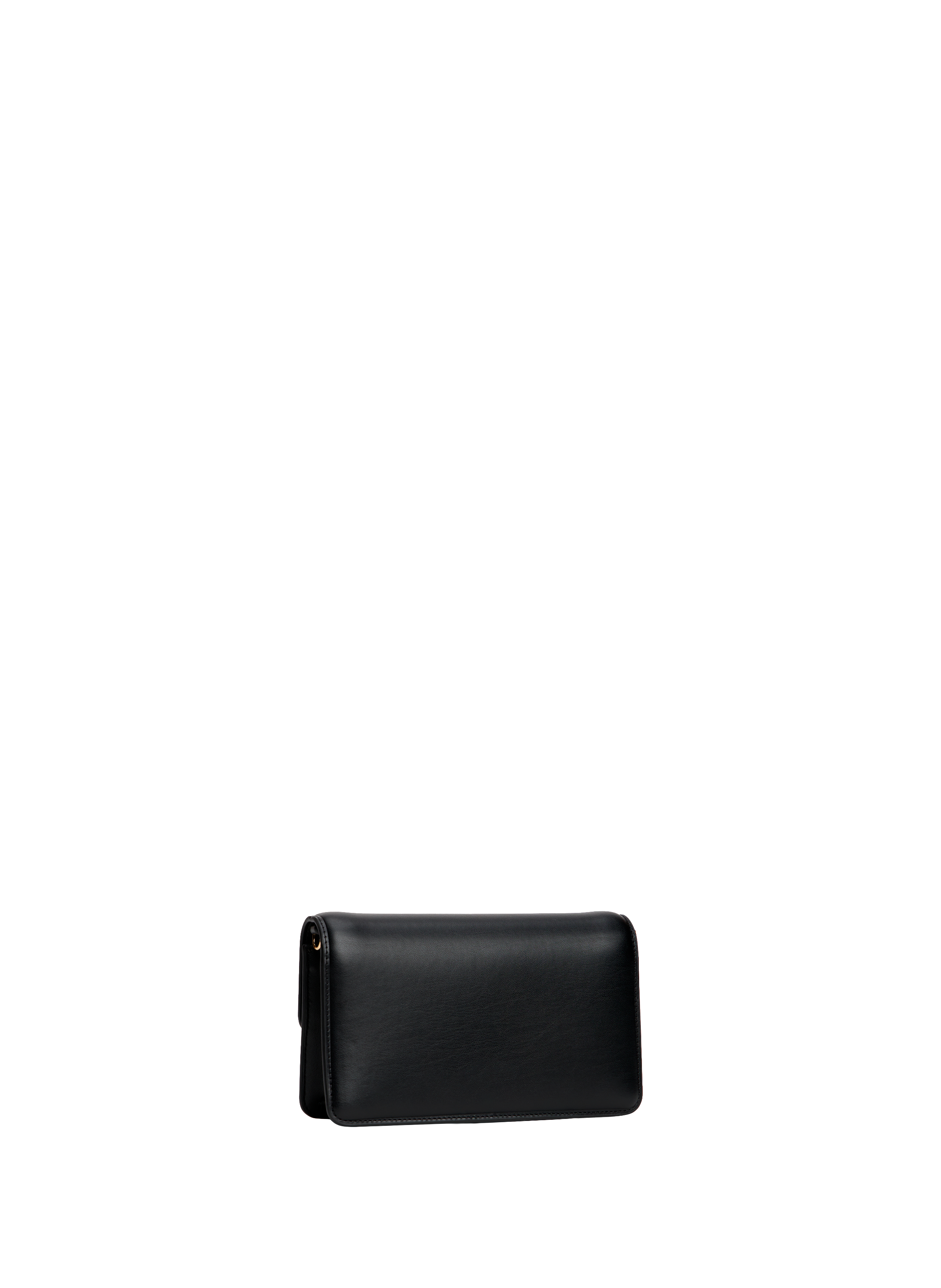 Clutch bag with logoed clasp in faux leather TOMMY HILFIGER Black