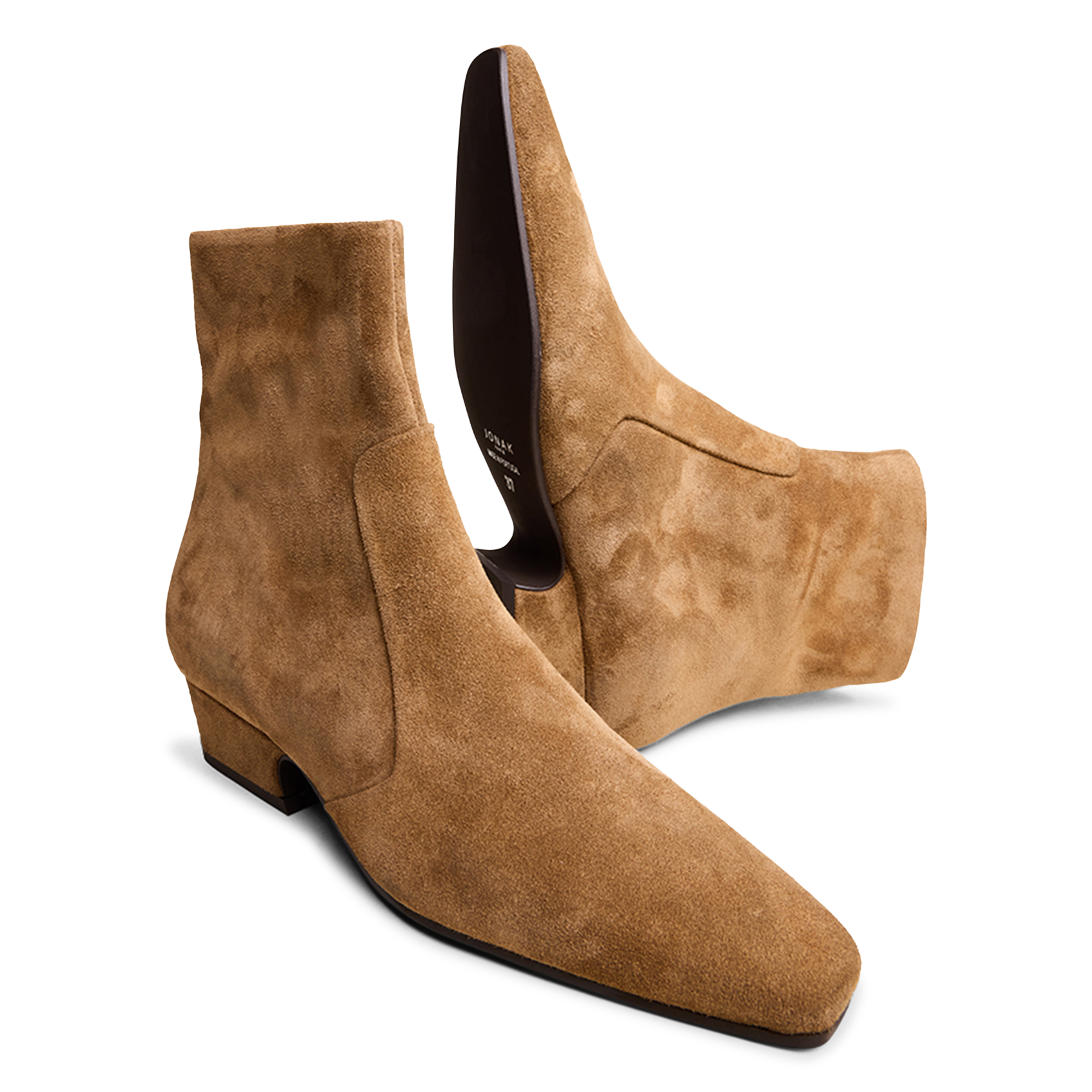 Bottines en cuir domaine JONAK Marron