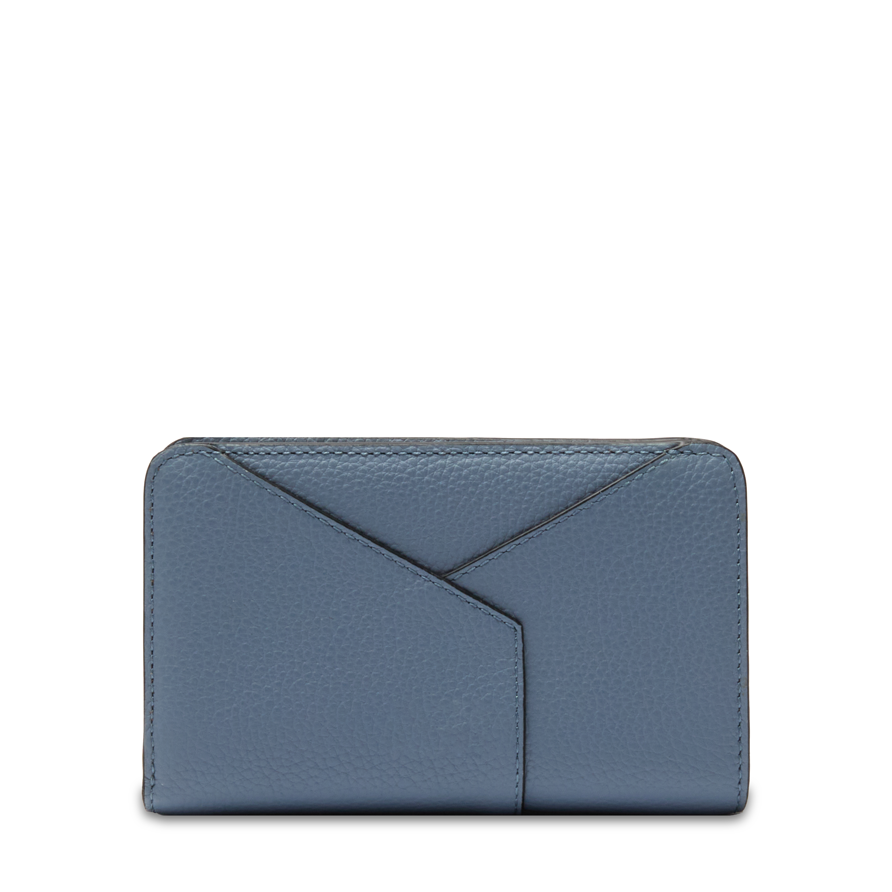 Portefeuille rectangulaire zippé enveloppe de lancel en cuir LANCEL Bleu