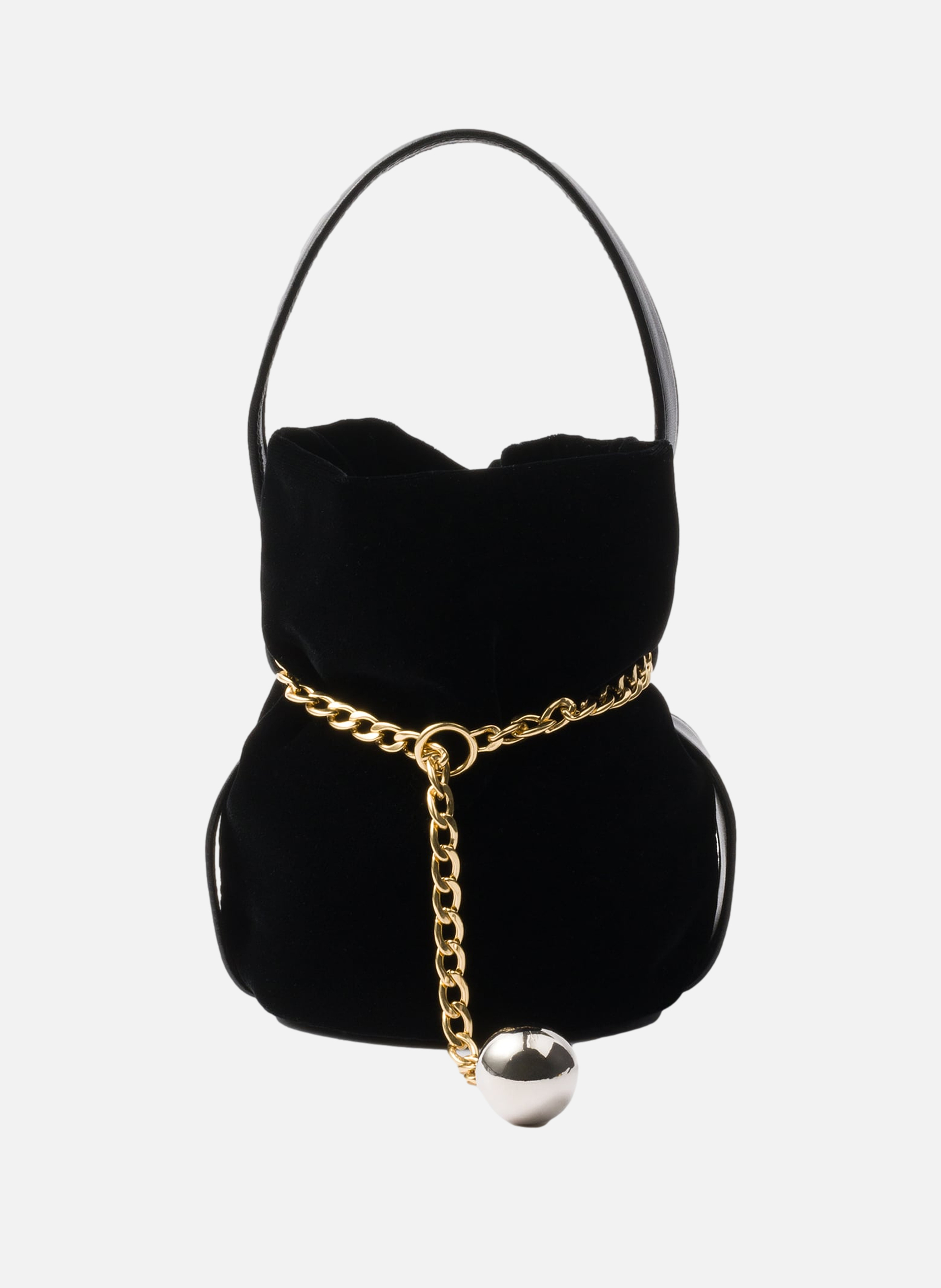 Mini sac prada petit sac noir en velours et cuir n PRADA Noir