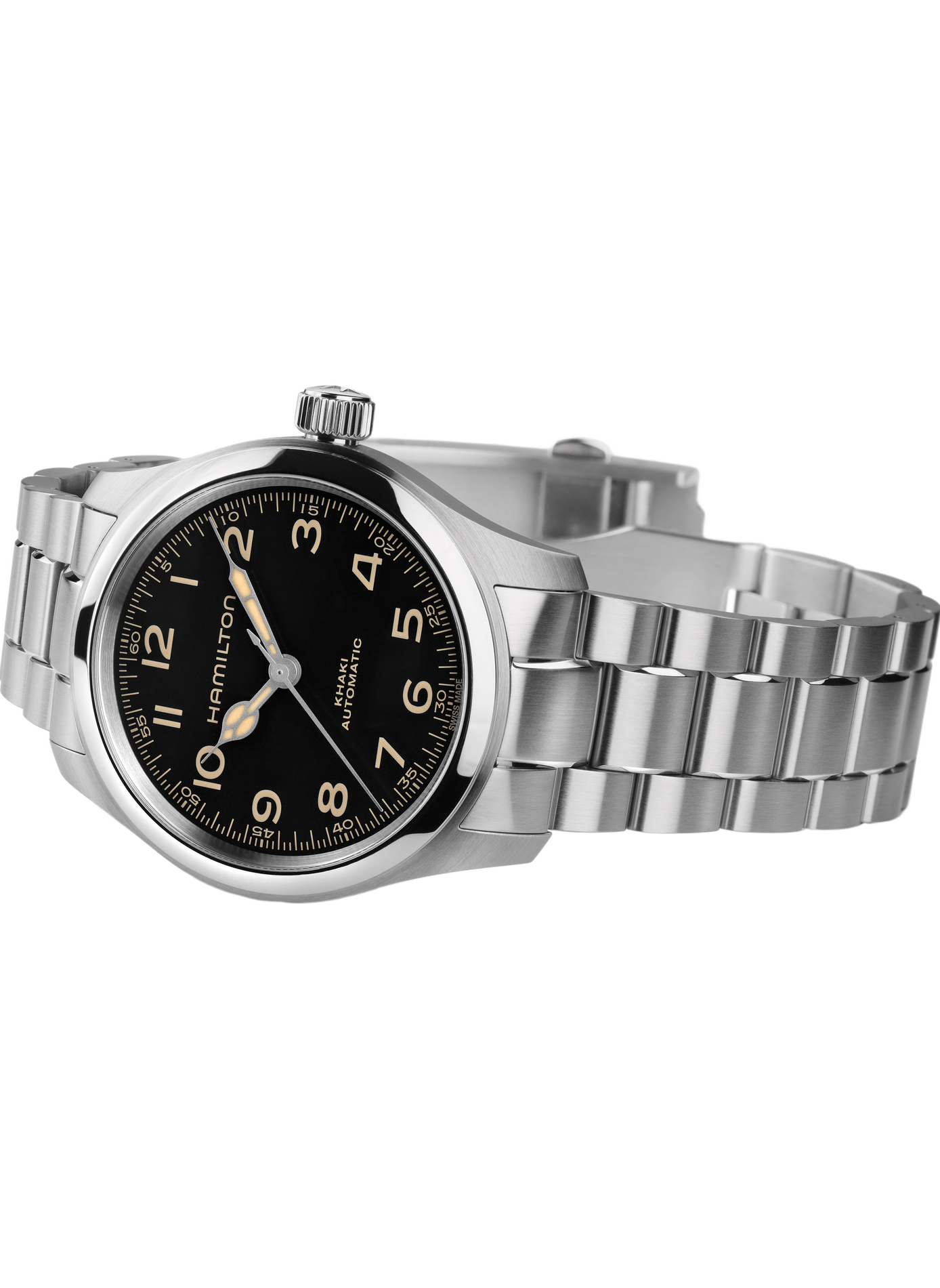 Montre automatique en acier inoxydable HAMILTON Noir