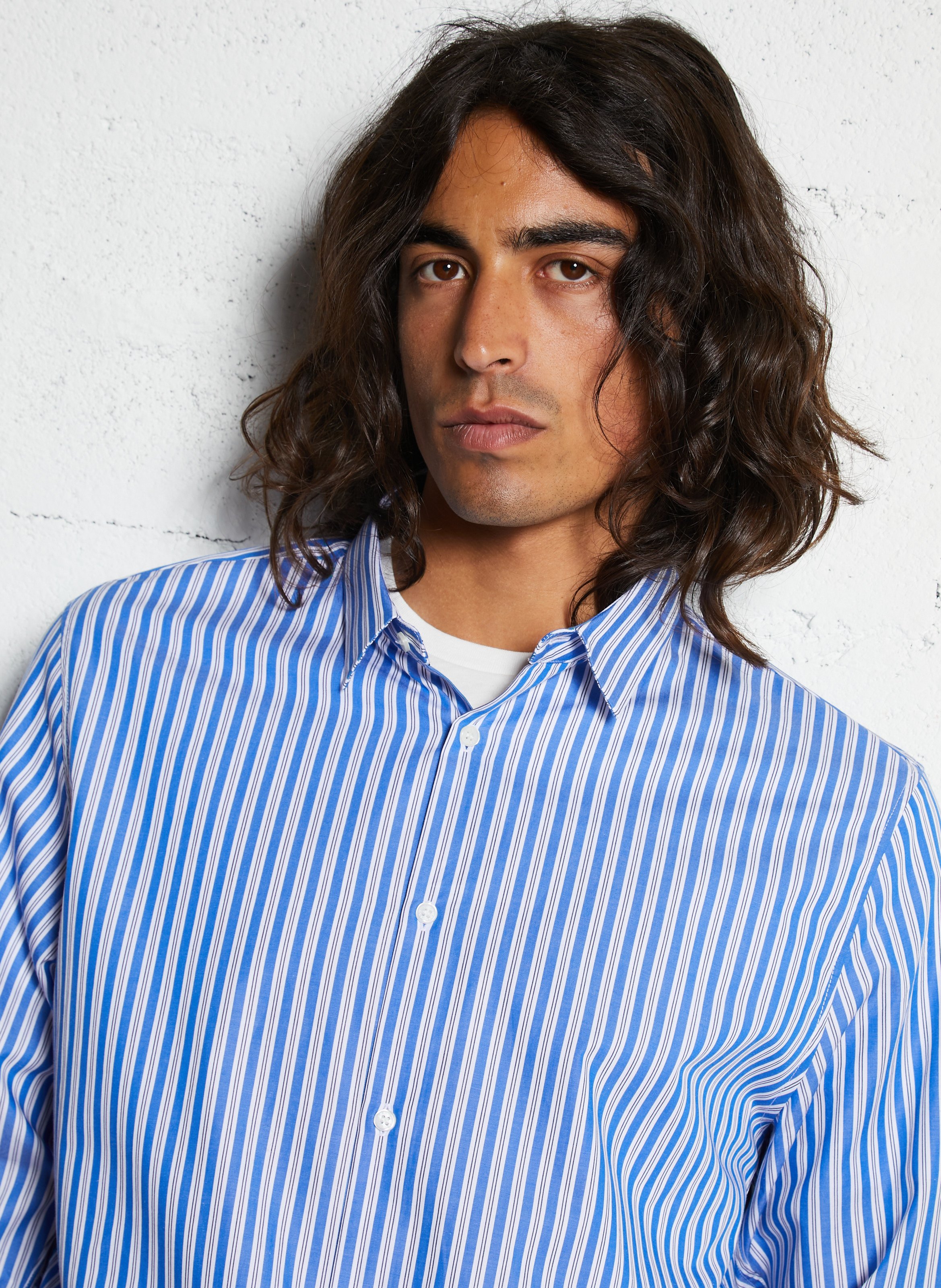 Chemise regular-fit à rayures IKKS Bleu