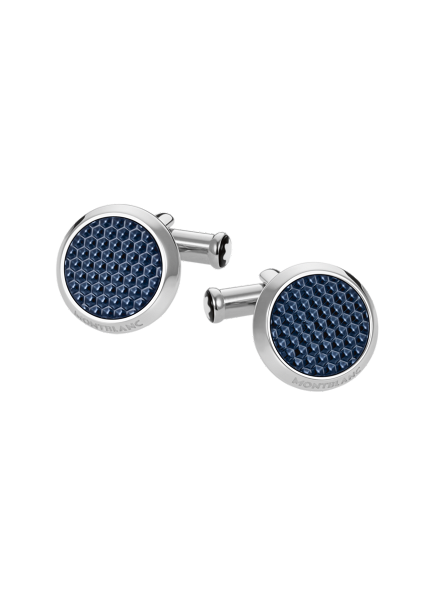 MONTBLANC Boutons de manchette en acier Bleu