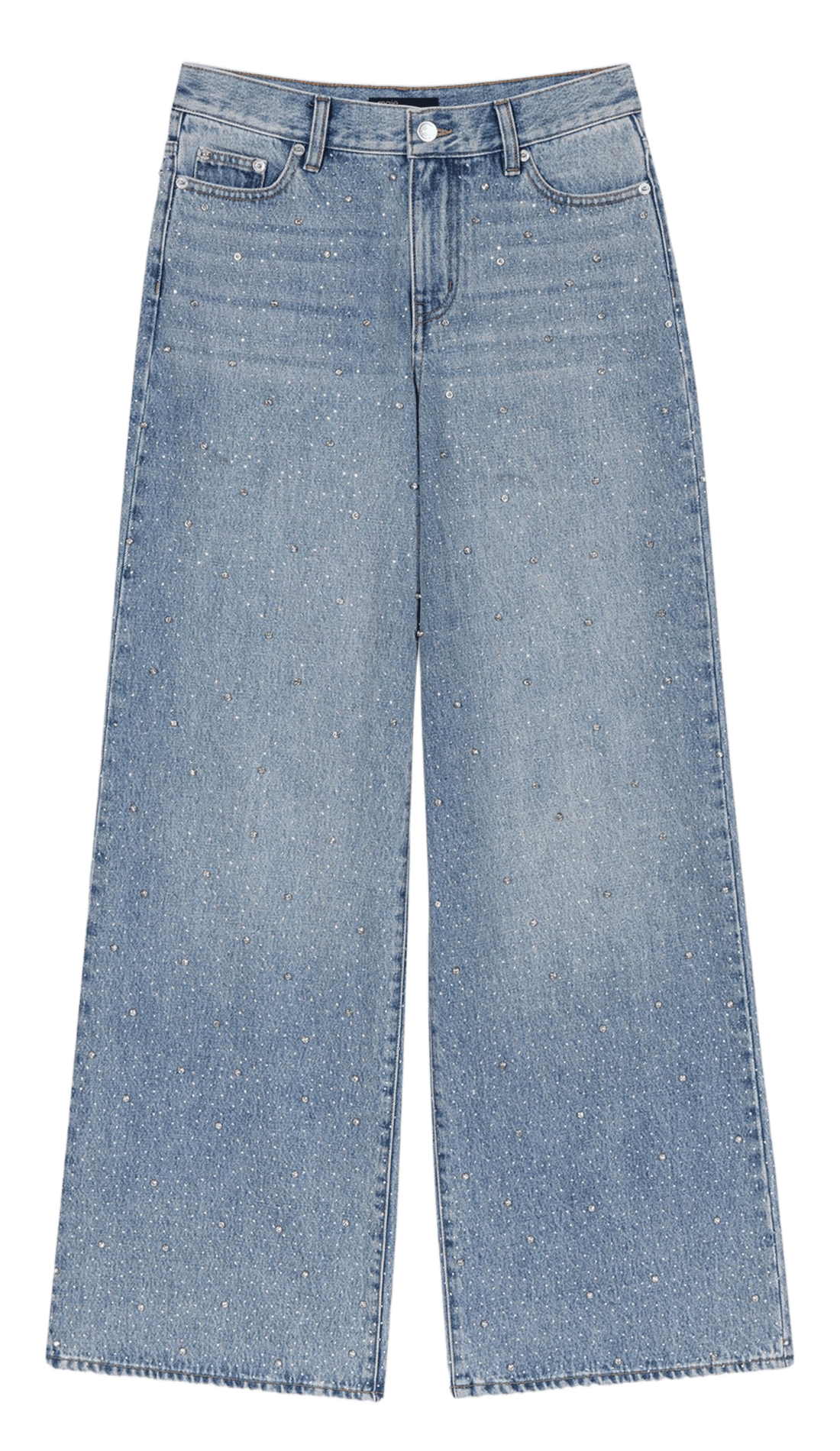 Jean large en coton MAJE Bleu